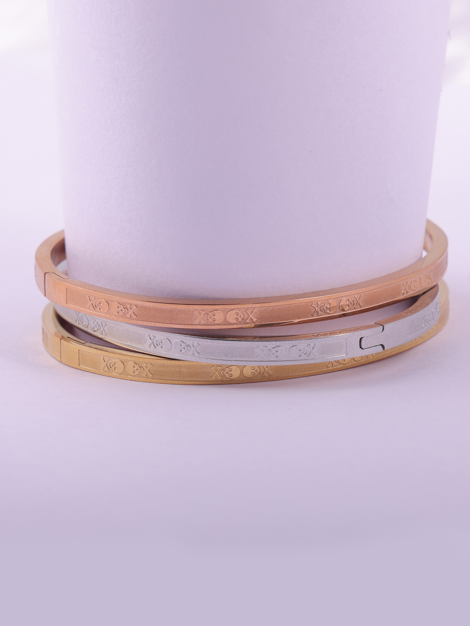 Trio XOXO Engraved Anti-Tarnish Bracelet Set (3 set)