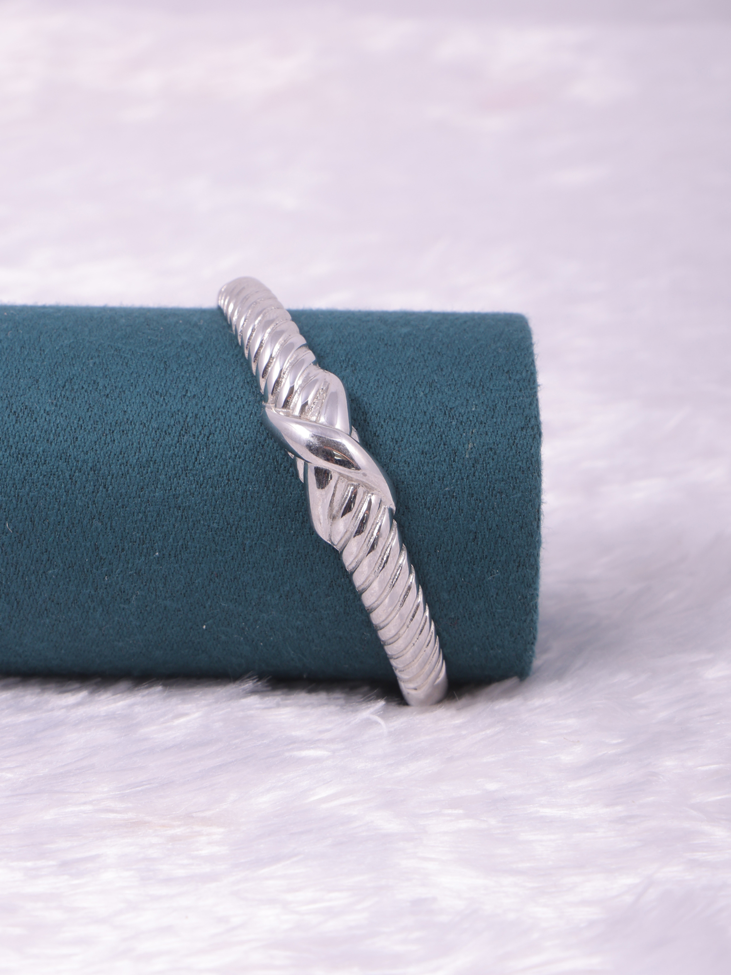 Anti-Tarnish Twisted Knot Silver Bracelet