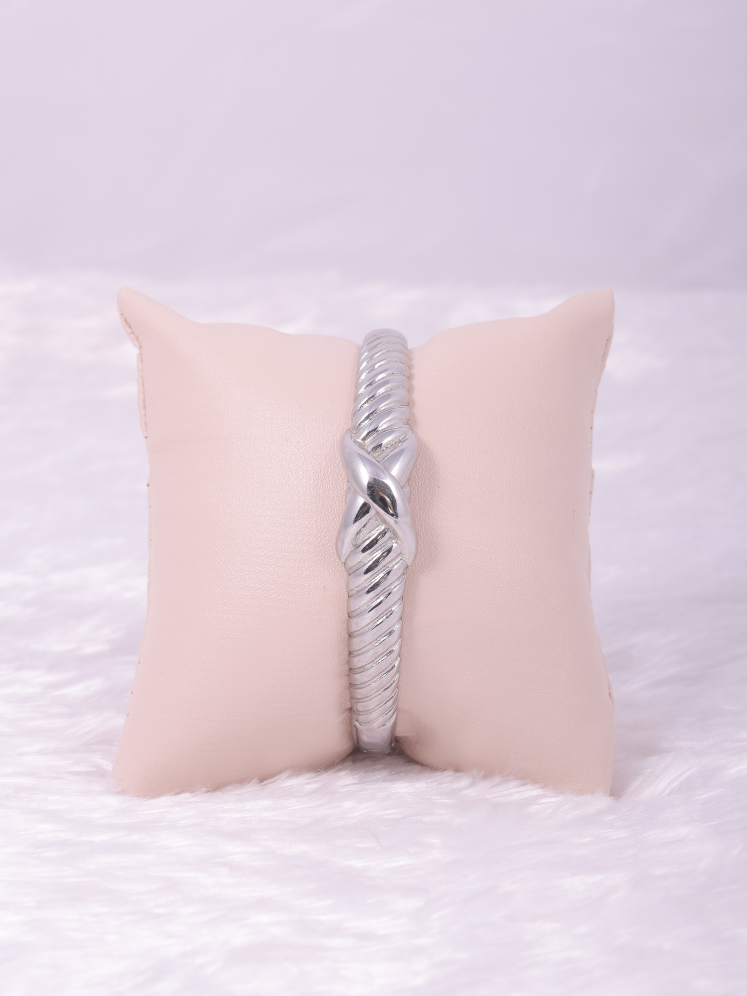 Anti-Tarnish Twisted Knot Silver Bracelet