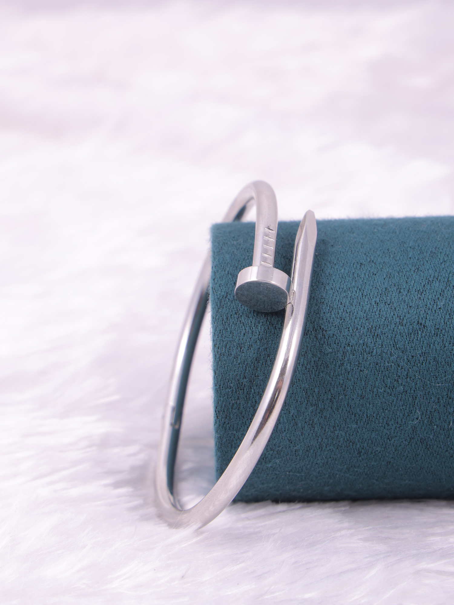 Anti-Tarnish Silver Nail Bracelet