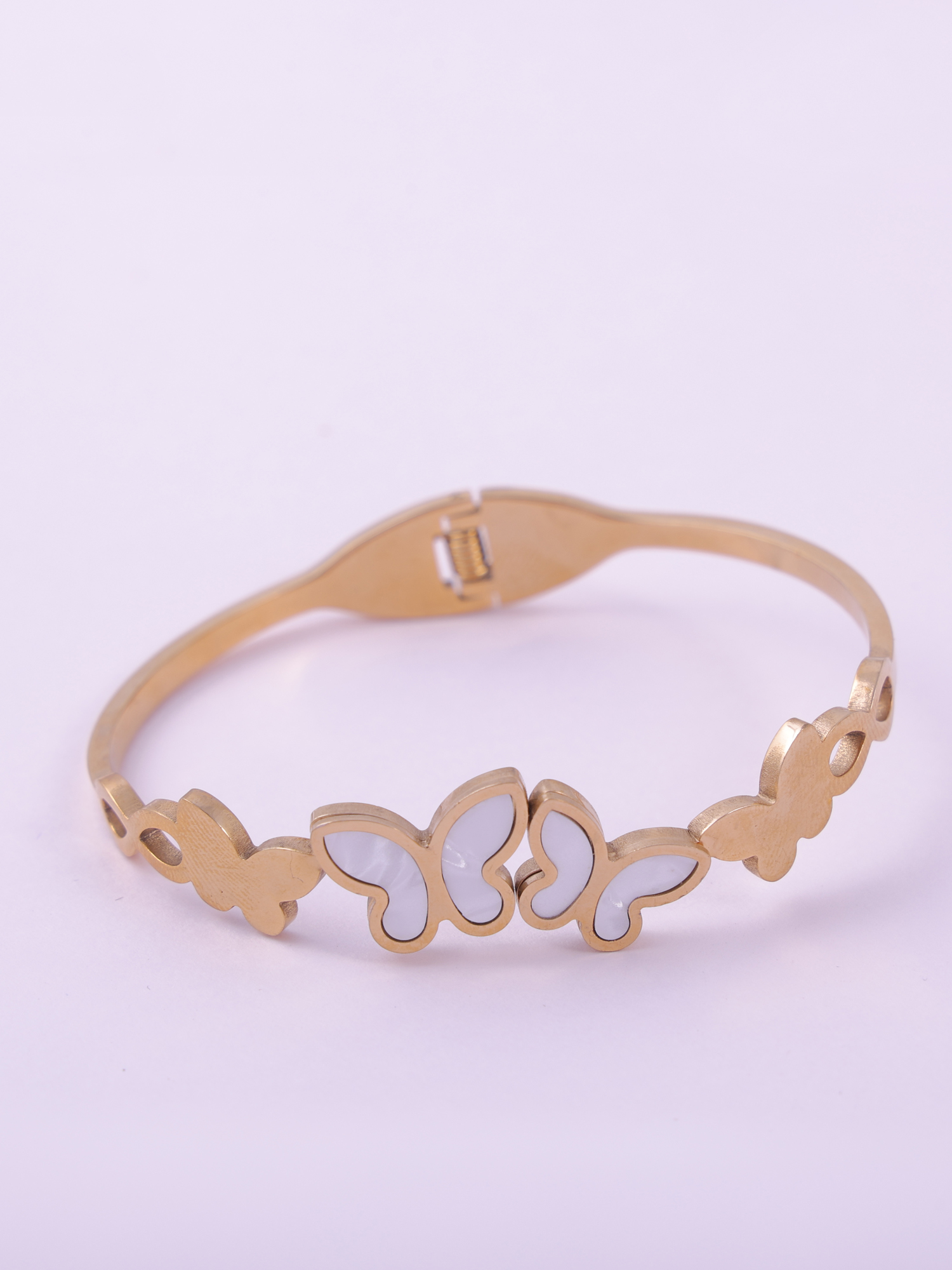Gold Butterfly Enamel Anti-Tarnish Bracelet