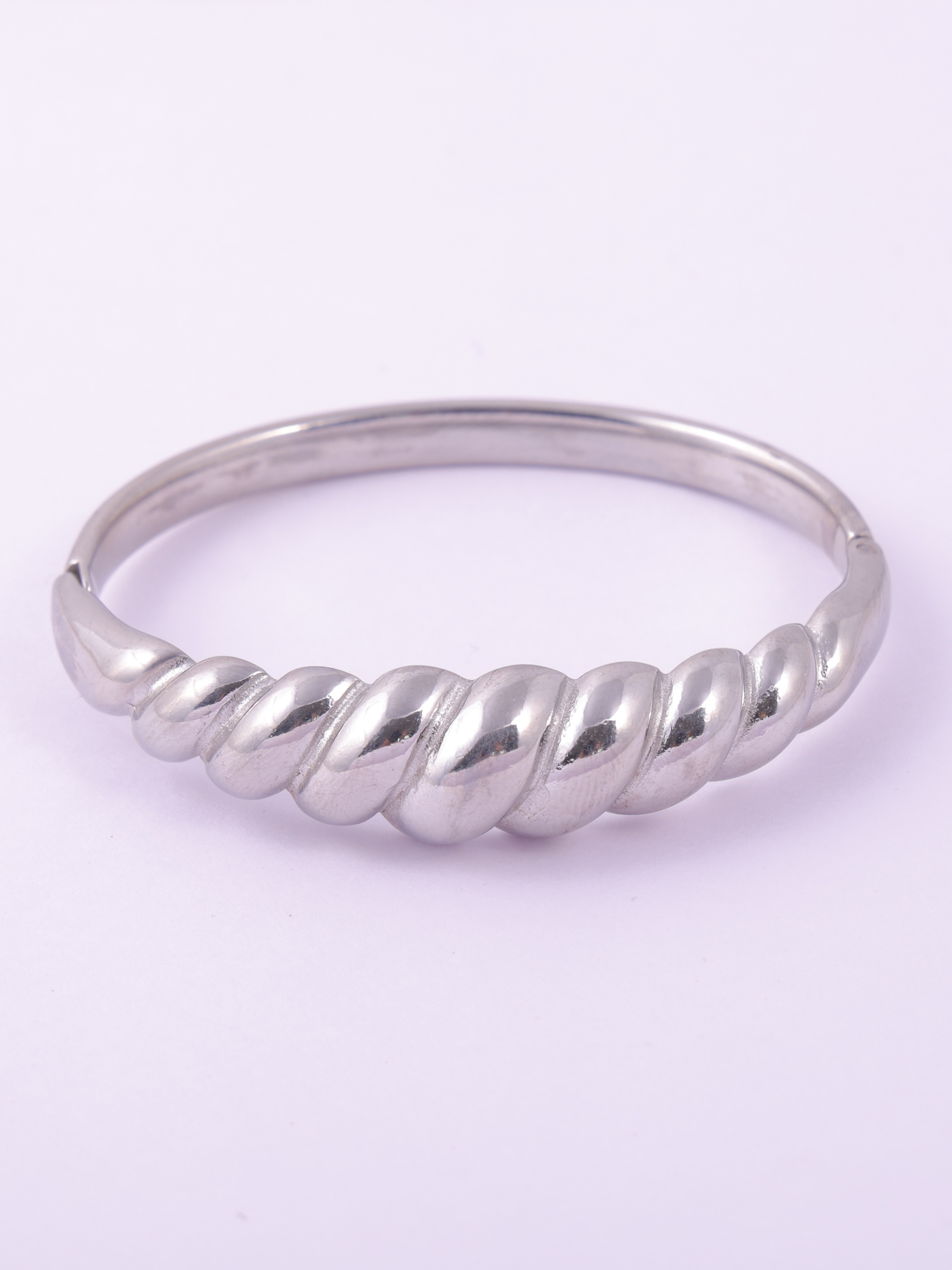 Silver Twisted Cuff Anti-Tarnish Bracelet