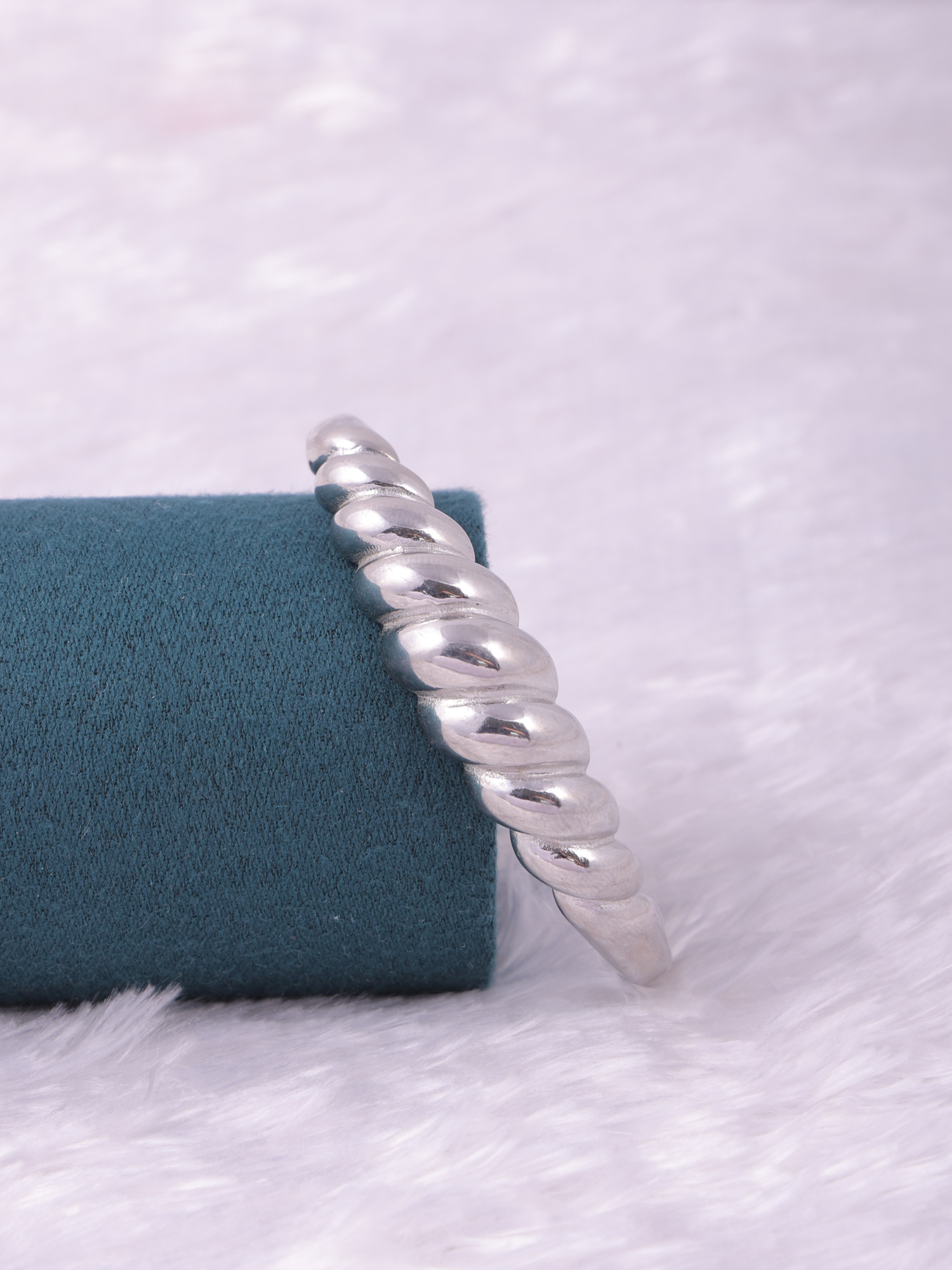 Silver Twisted Cuff Anti-Tarnish Bracelet