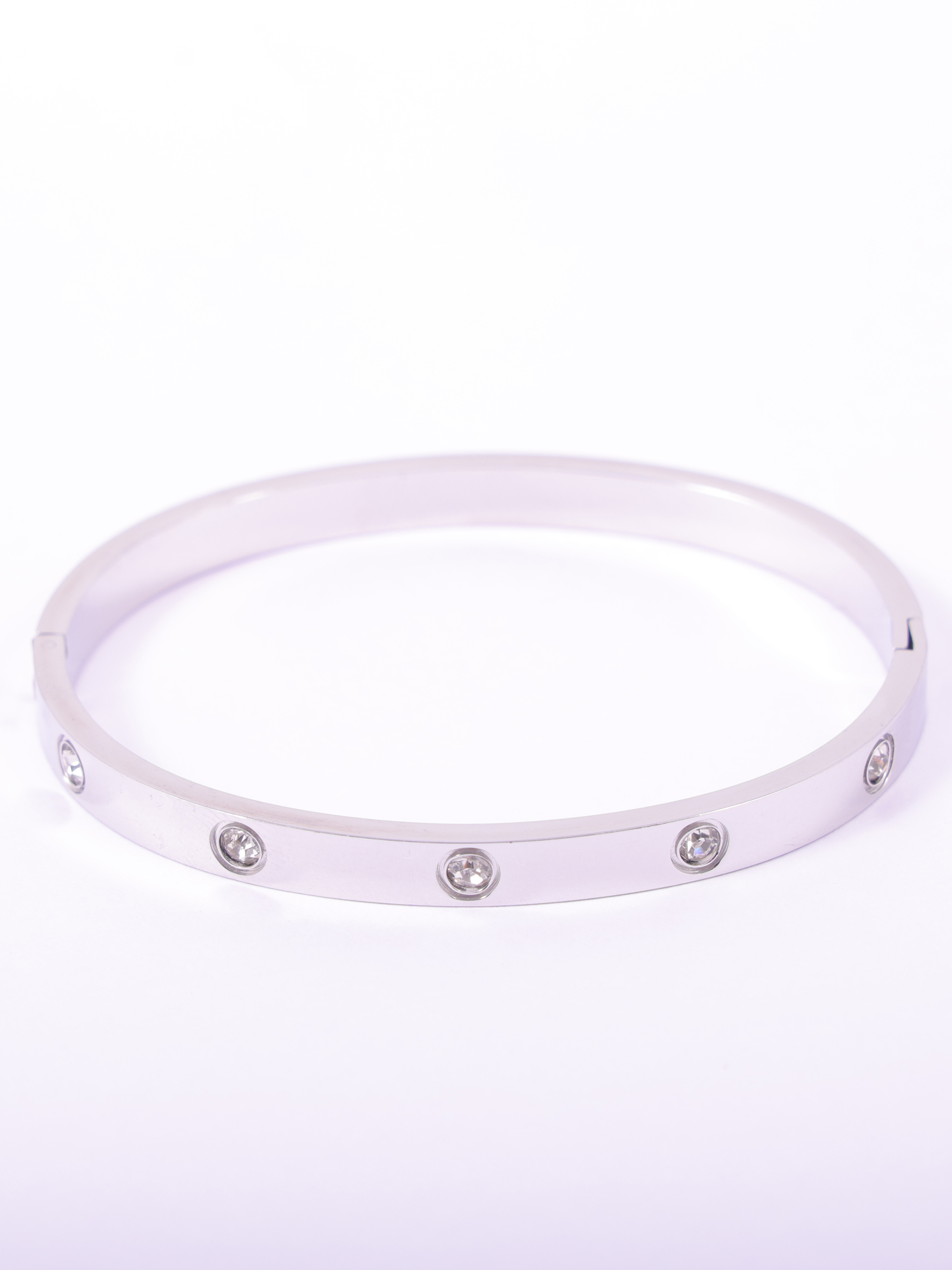 Silver Crystal Stud Anti-Tarnish Bracelet