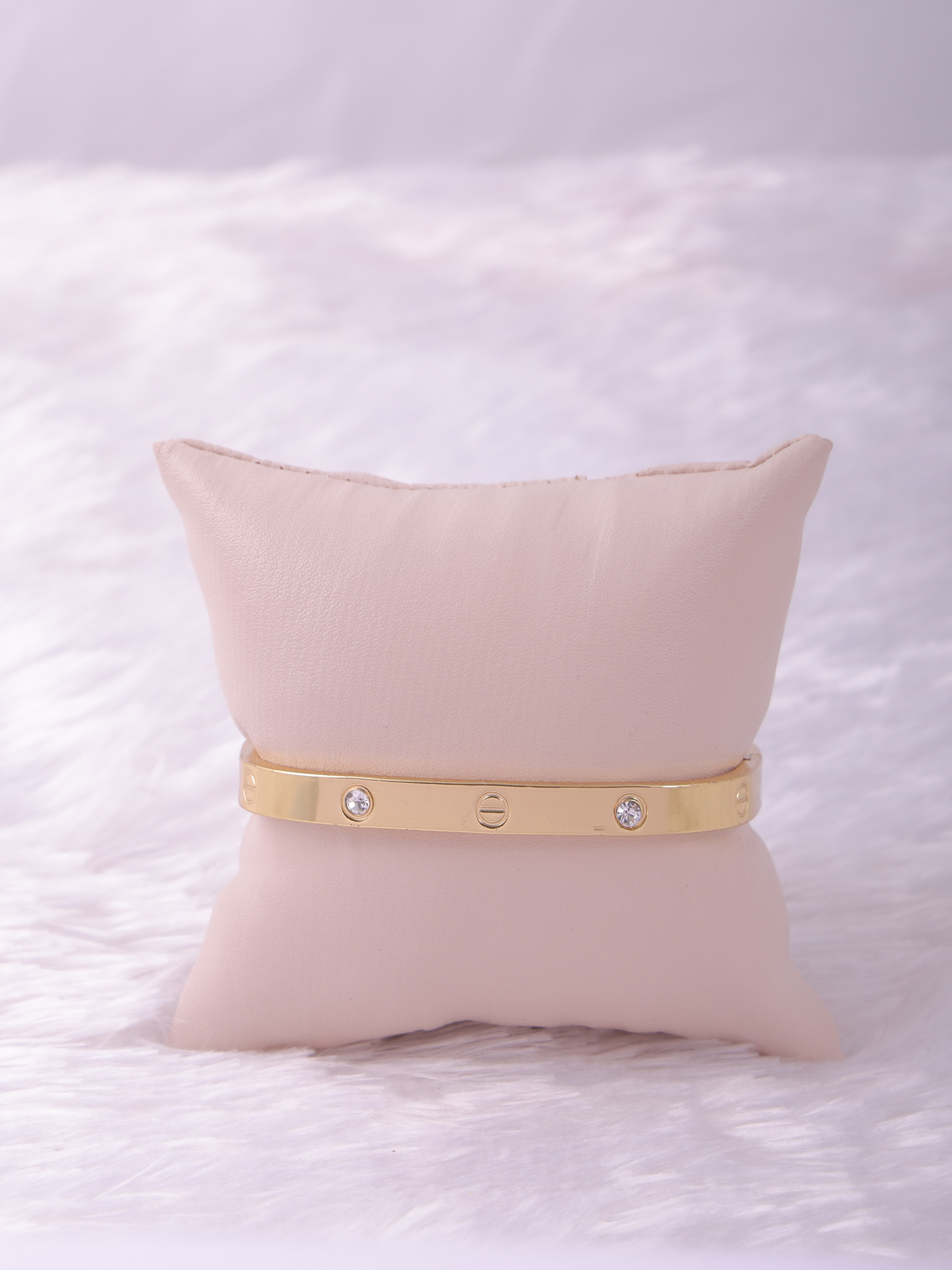 Gold Crystal Stud Anti-Tarnish Bracelet
