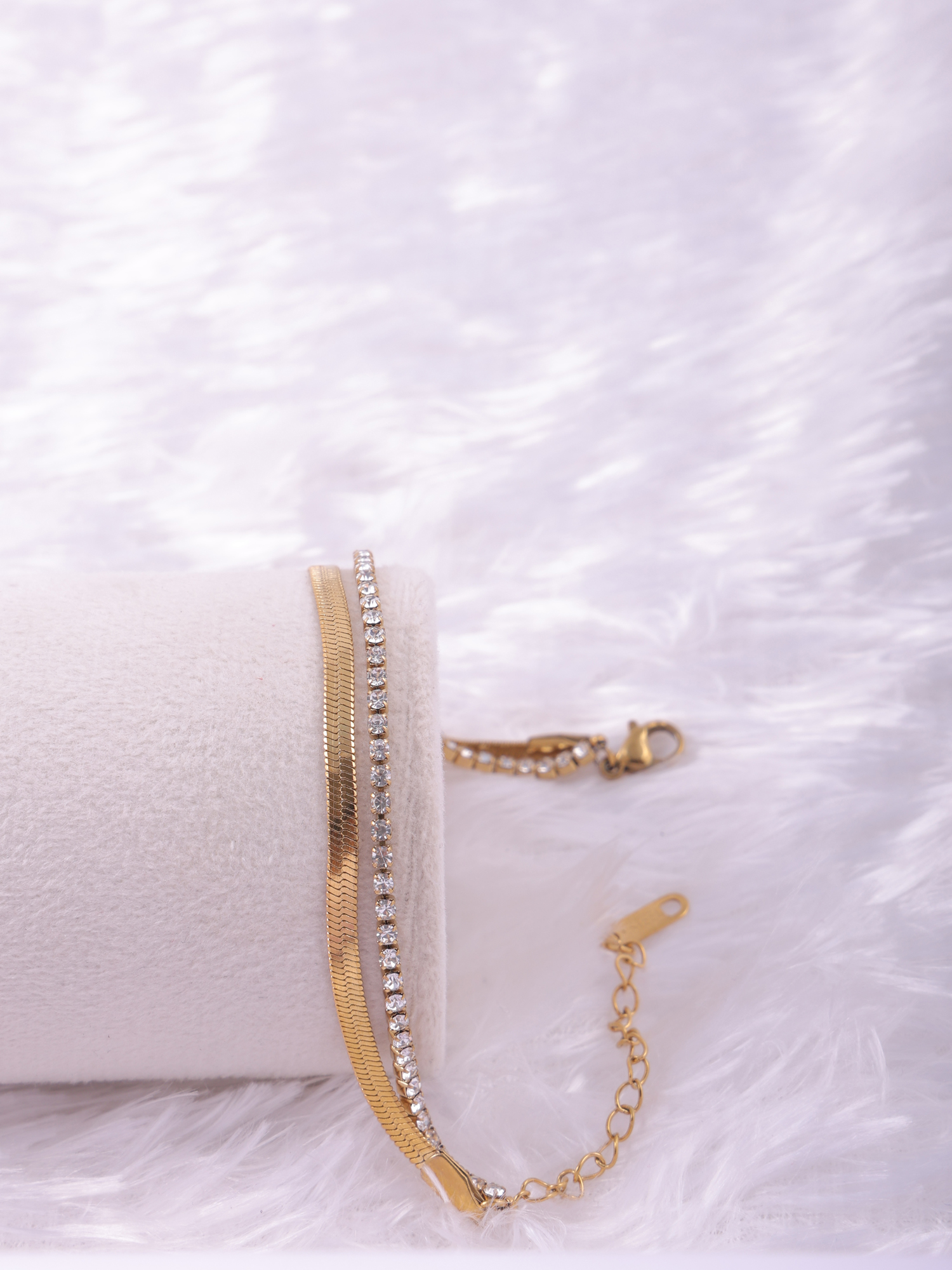 Eterna Luxe Twin Chain Anti-Tarnish Bracelet