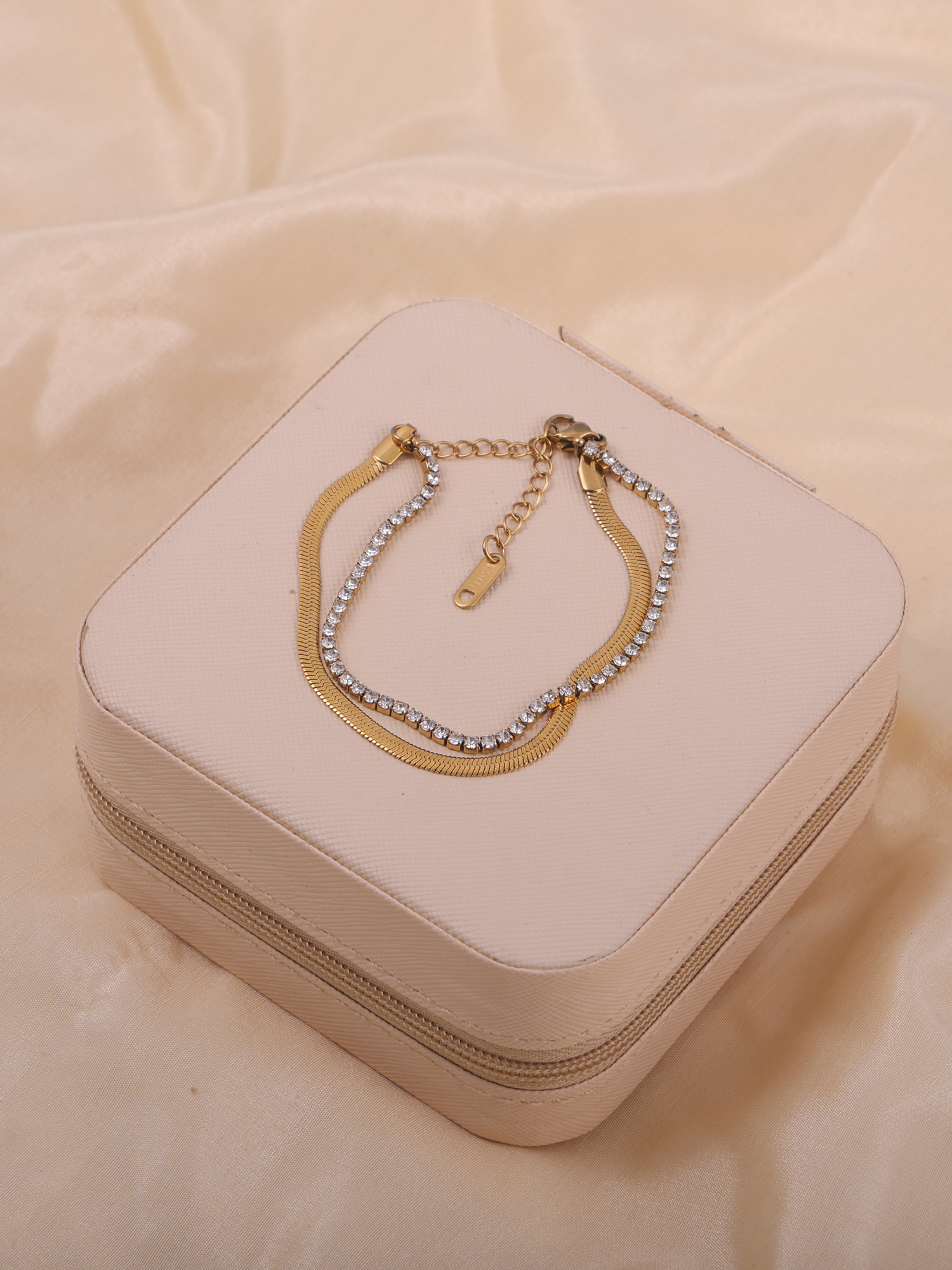 Eterna Luxe Twin Chain Anti-Tarnish Bracelet