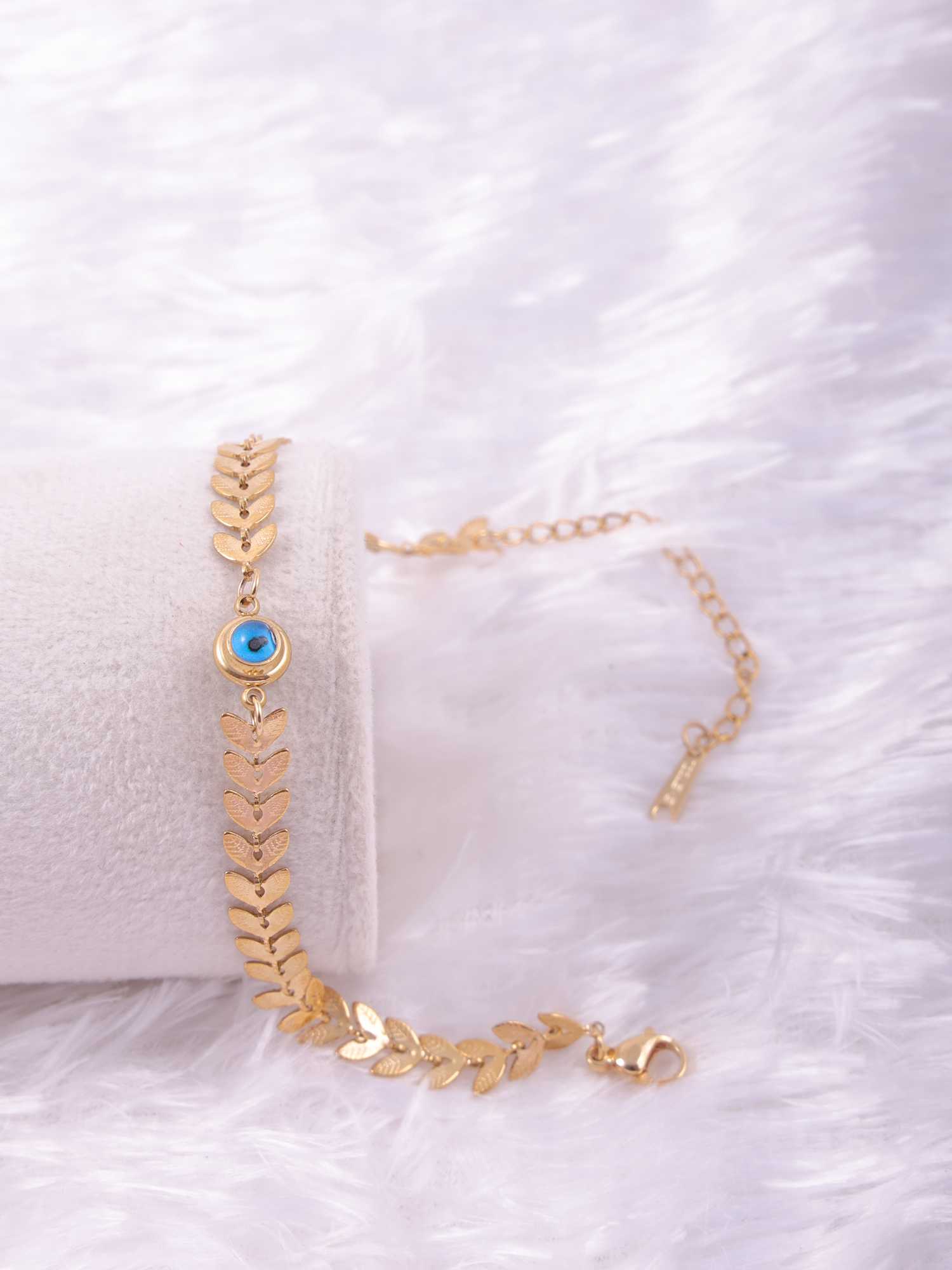 Evil Eye Leaf Anti Tarnish Bracelet