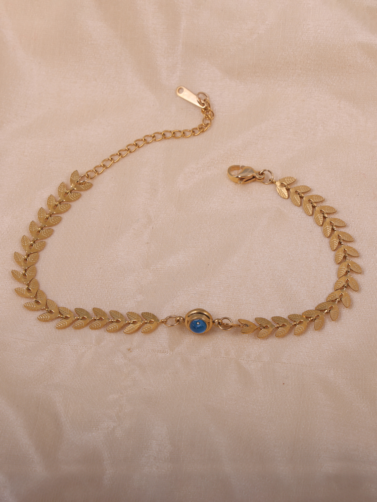 Evil Eye Leaf Anti Tarnish Bracelet