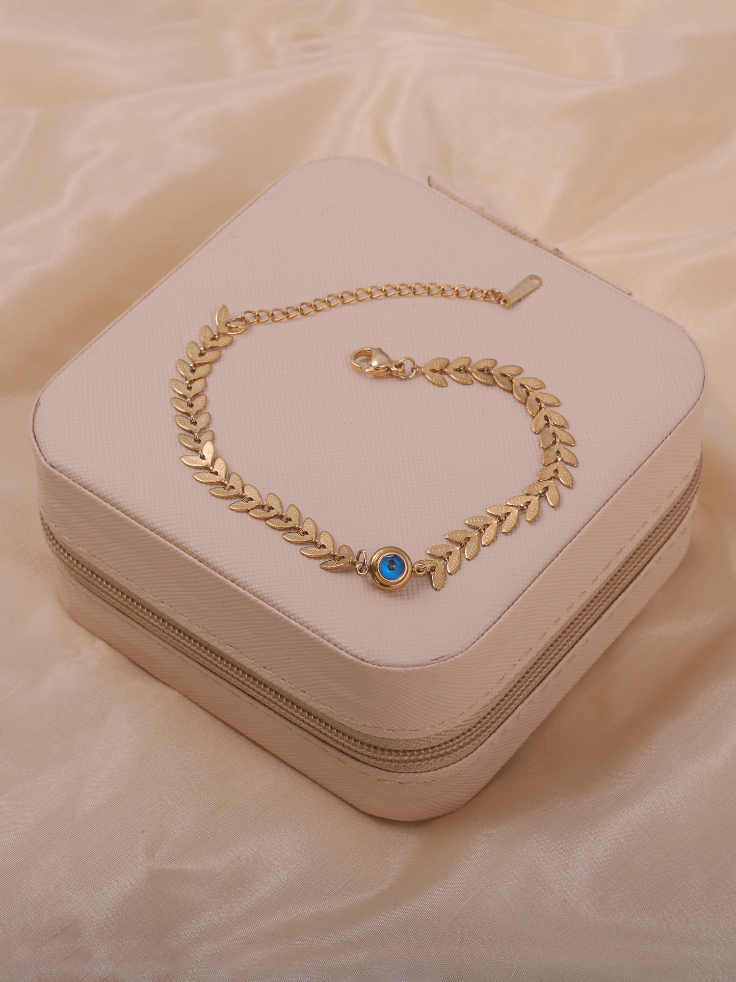 Evil Eye Leaf Anti Tarnish Bracelet