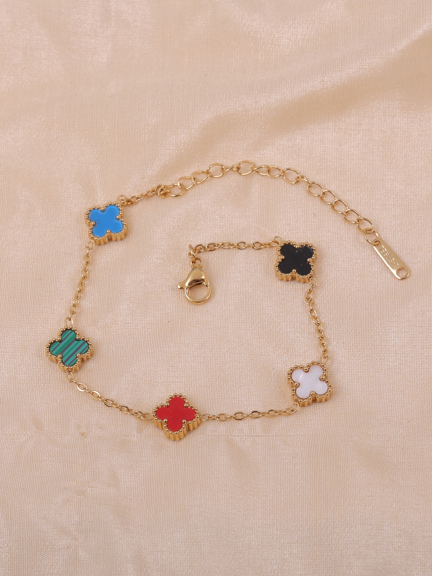 Multi Color Clover Anti-tarnish Bracelet