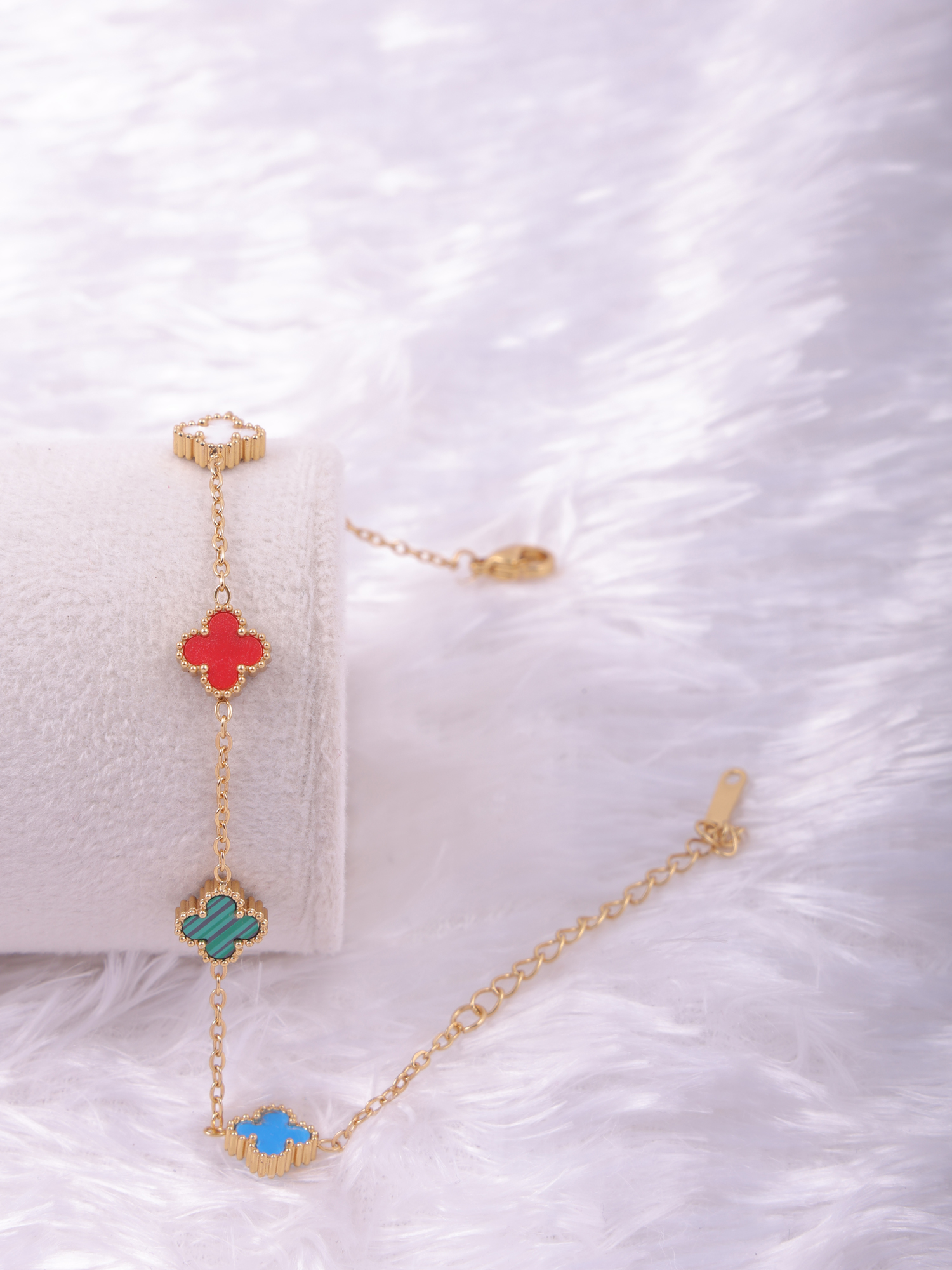 Multi Color Clover Anti-tarnish Bracelet