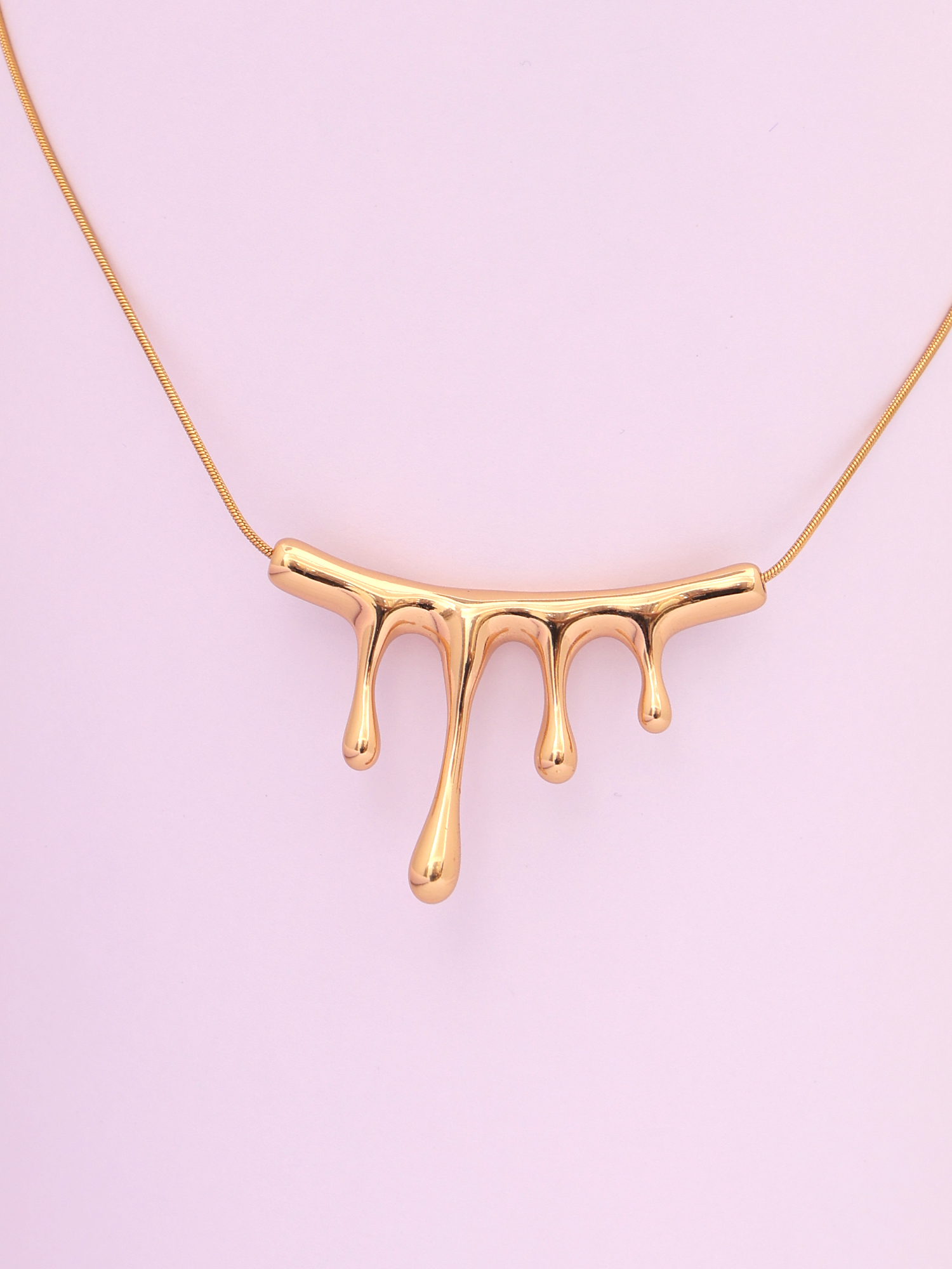 Minimal Gold Drip Anti-Tarnish Necklace
