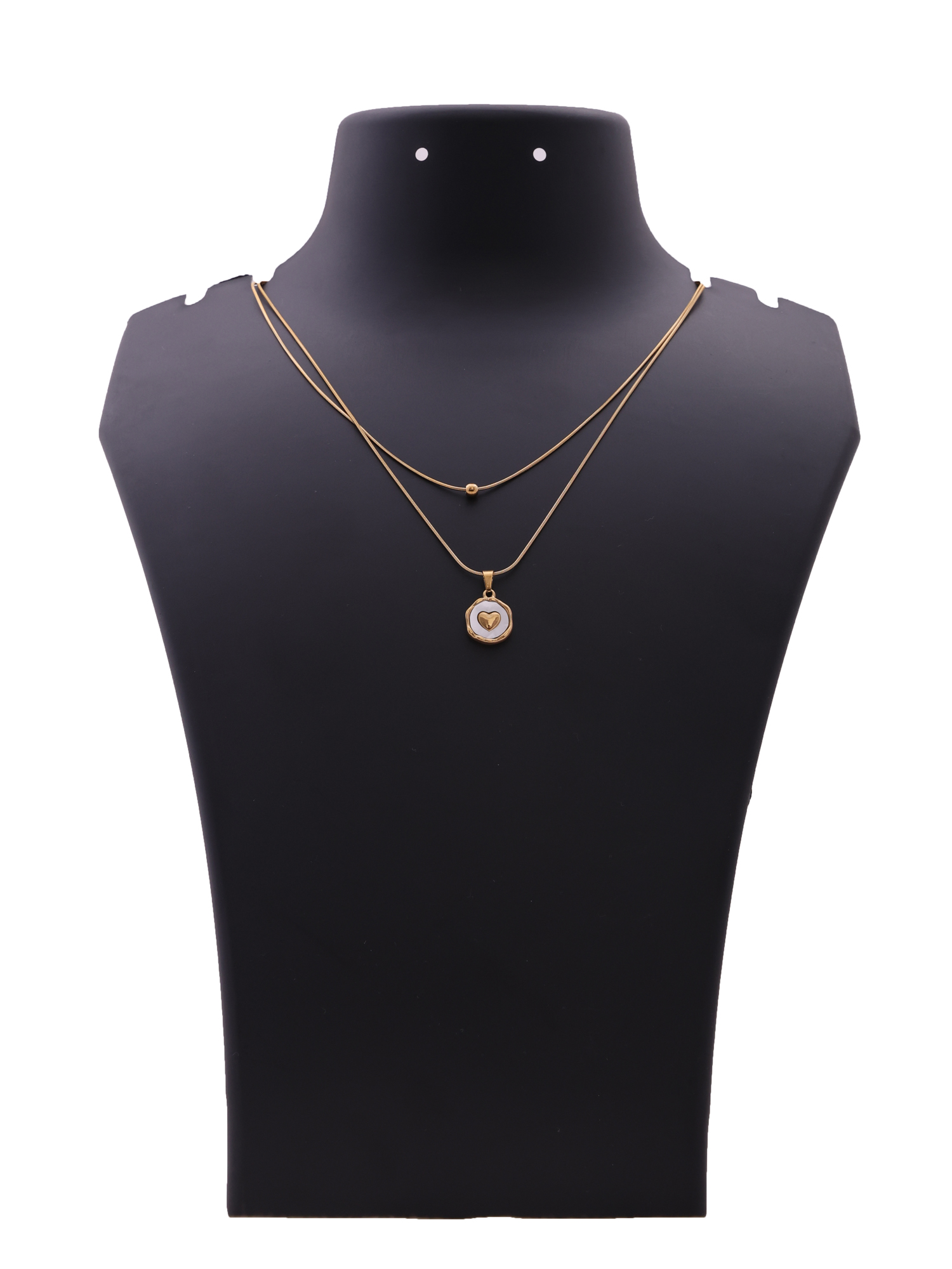 Layered Heart Pendant Anti-Tarnish Necklace