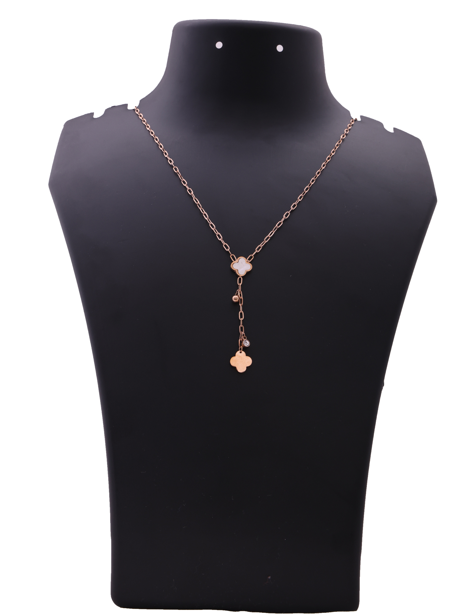 Clover Charm Drop Anti-Tarnish Necklace