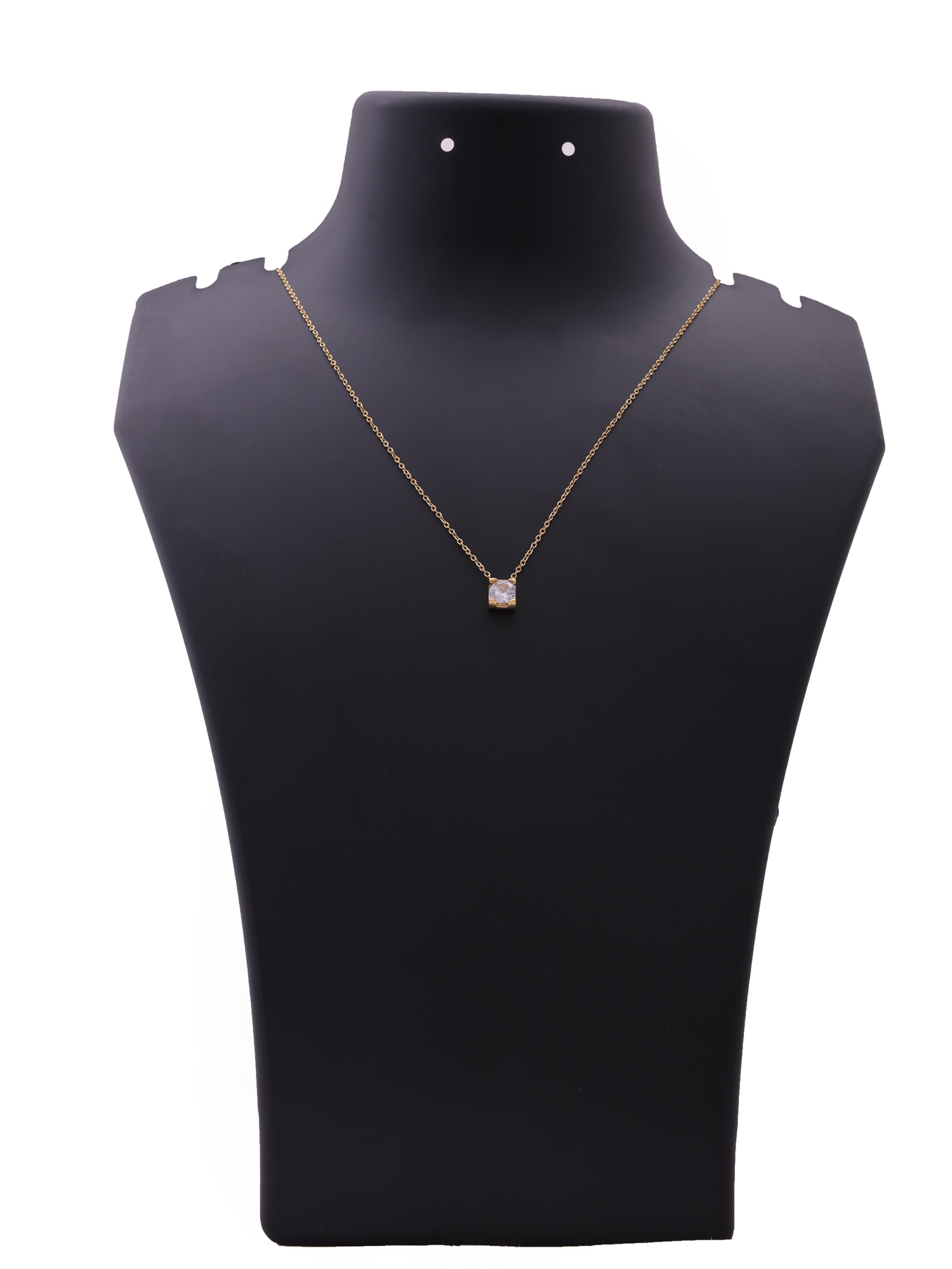 Minimal Solitaire Pendant Anti-Tarnish Necklace