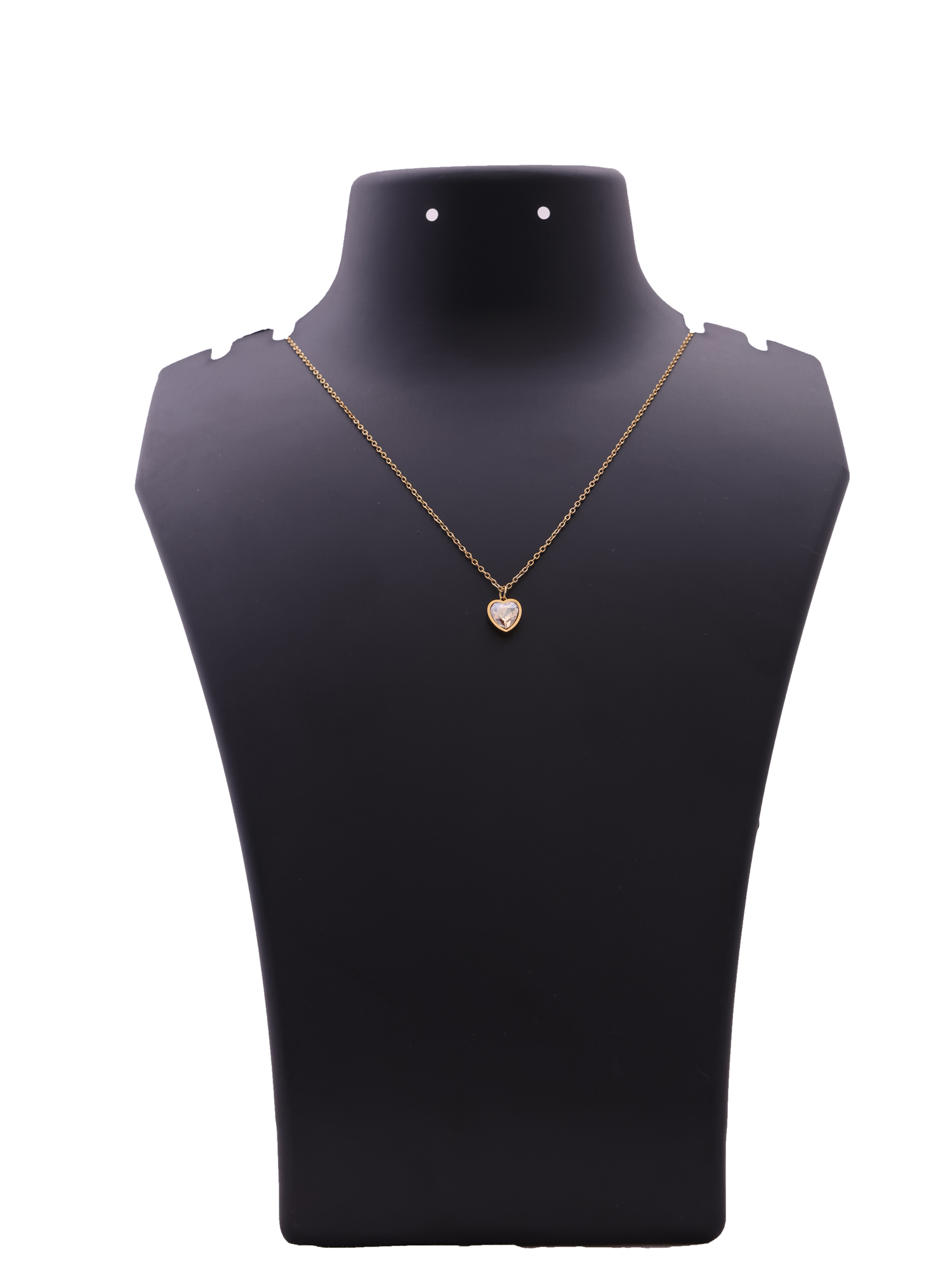 Minimal Heart Crystal Pendant Anti-Tarnish Necklace