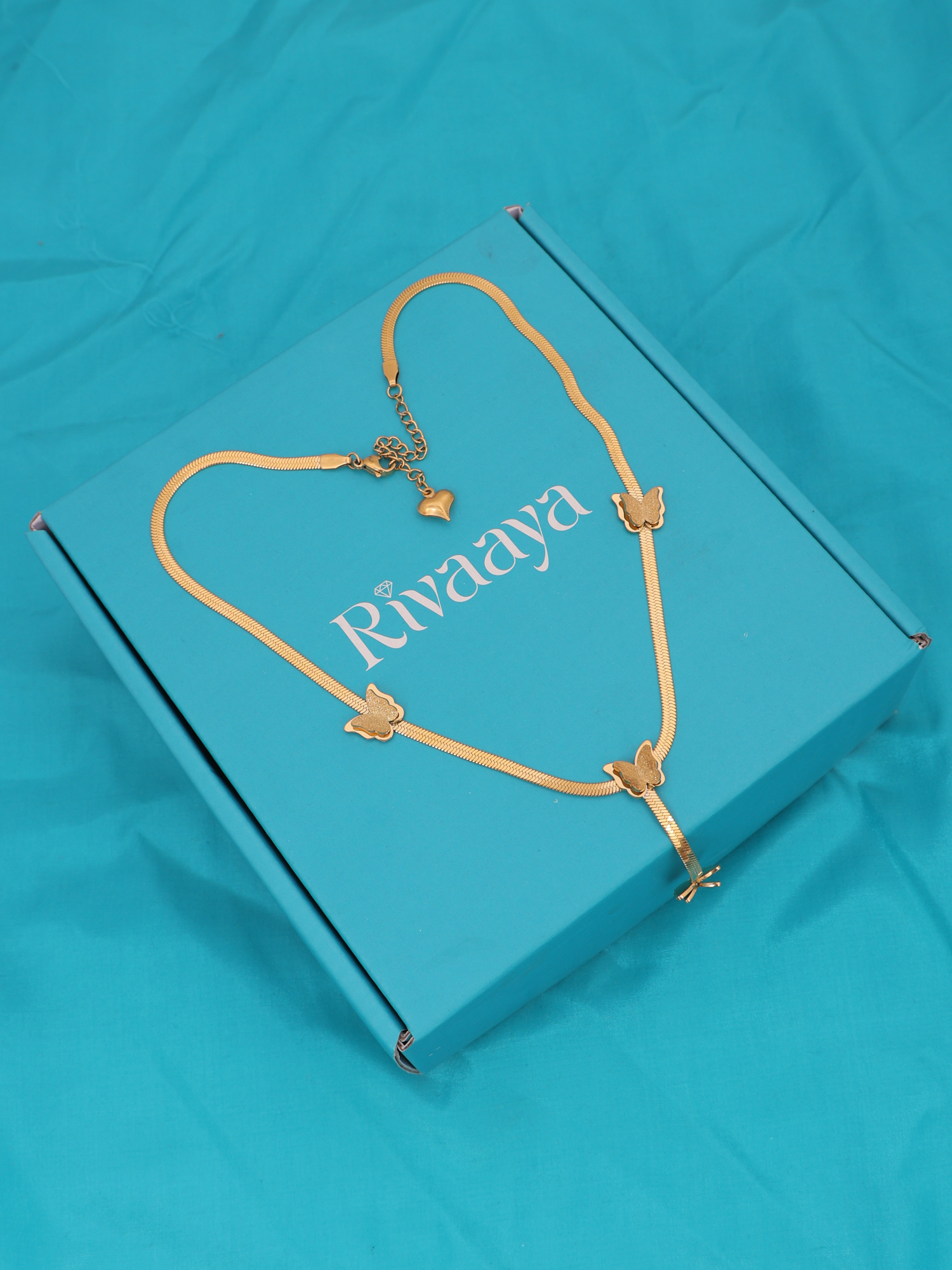 Butterfly Drop Statement Anti-Tarnish Necklace