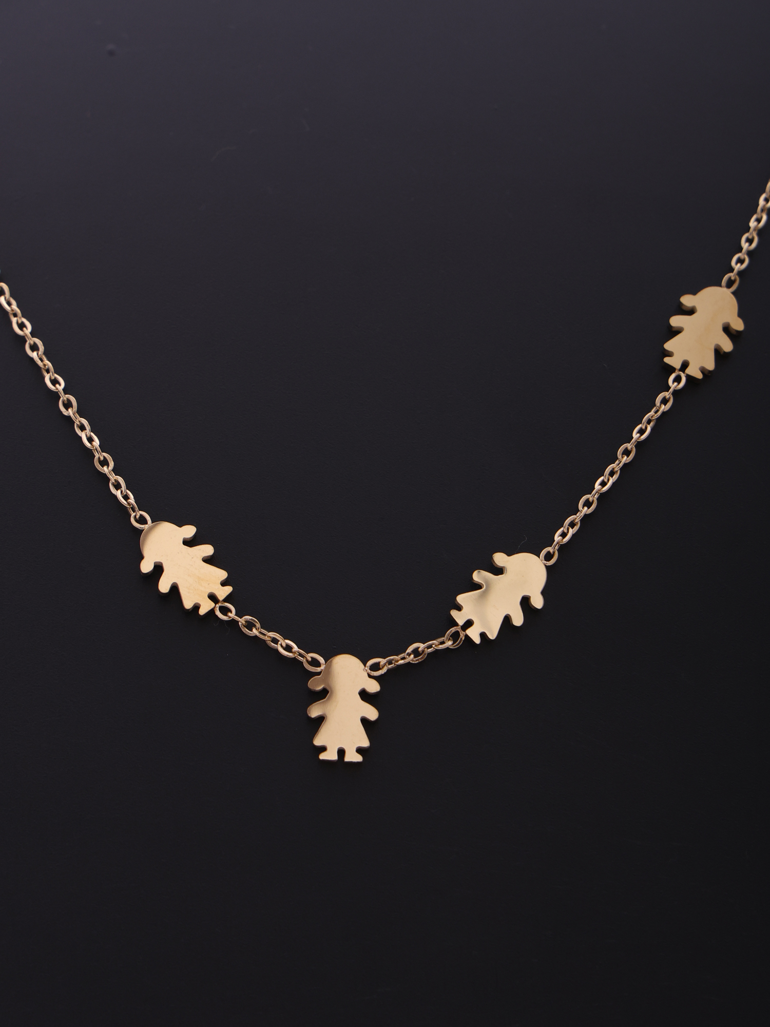 Mini Charm Drop Necklace – Anti-Tarnish Gold Playful Layered Chain