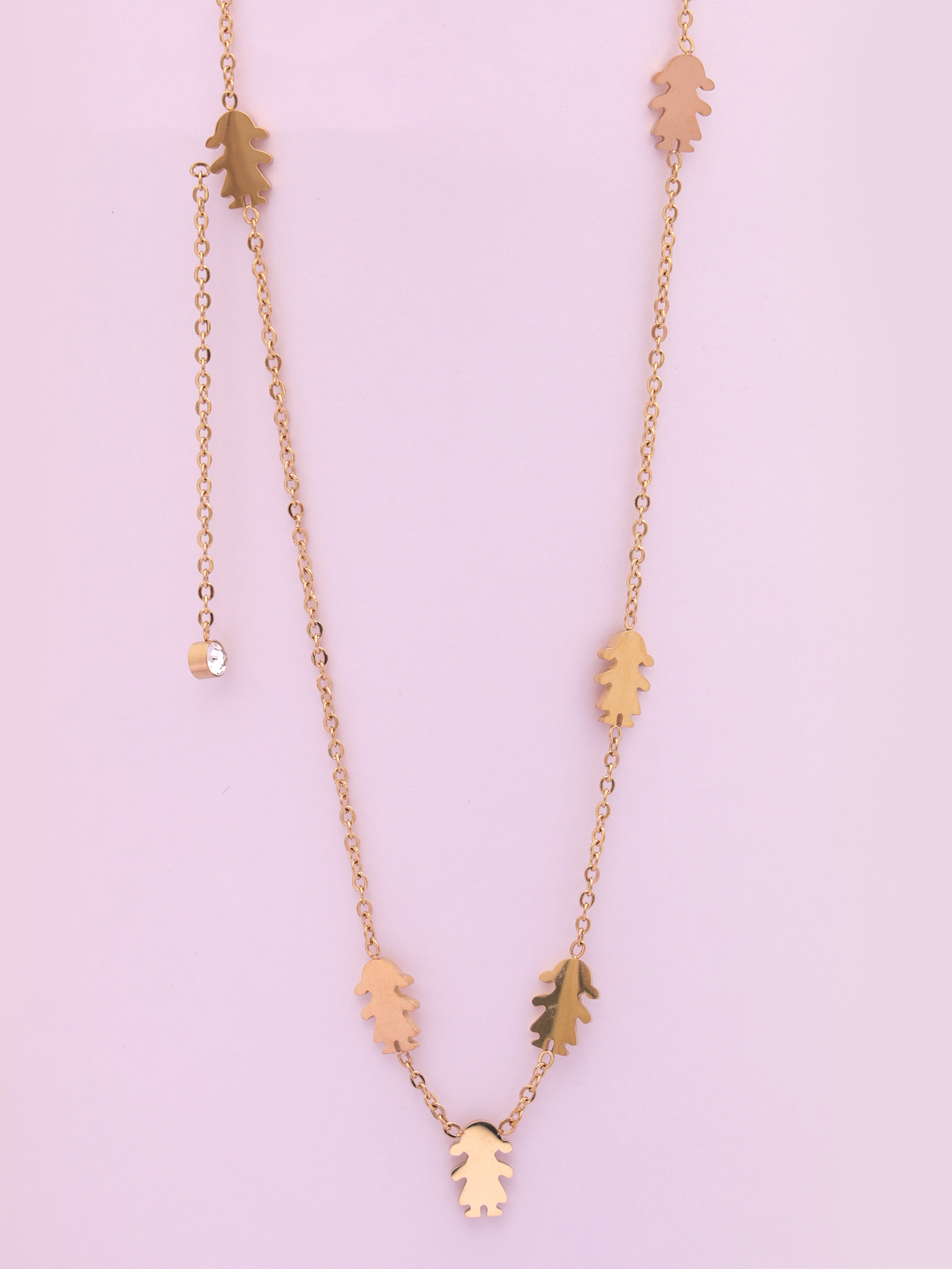 Mini Charm Drop Necklace – Anti-Tarnish Gold Playful Layered Chain