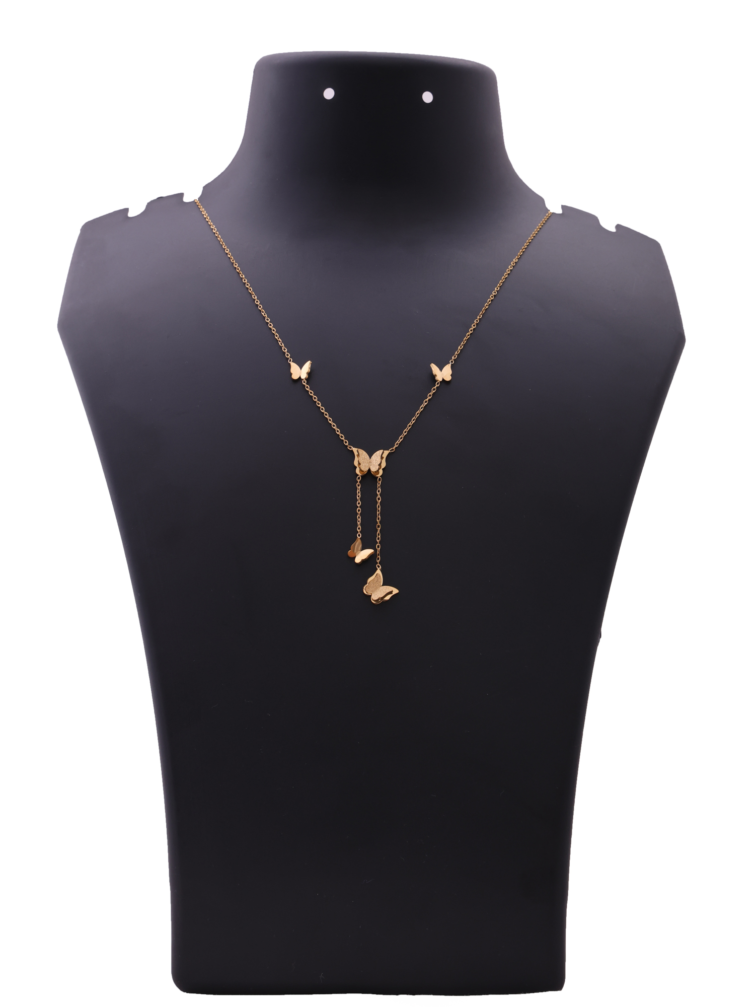 Flutter Drop Butterfly Necklace – Anti-Tarnish Gold Statement Y Chain