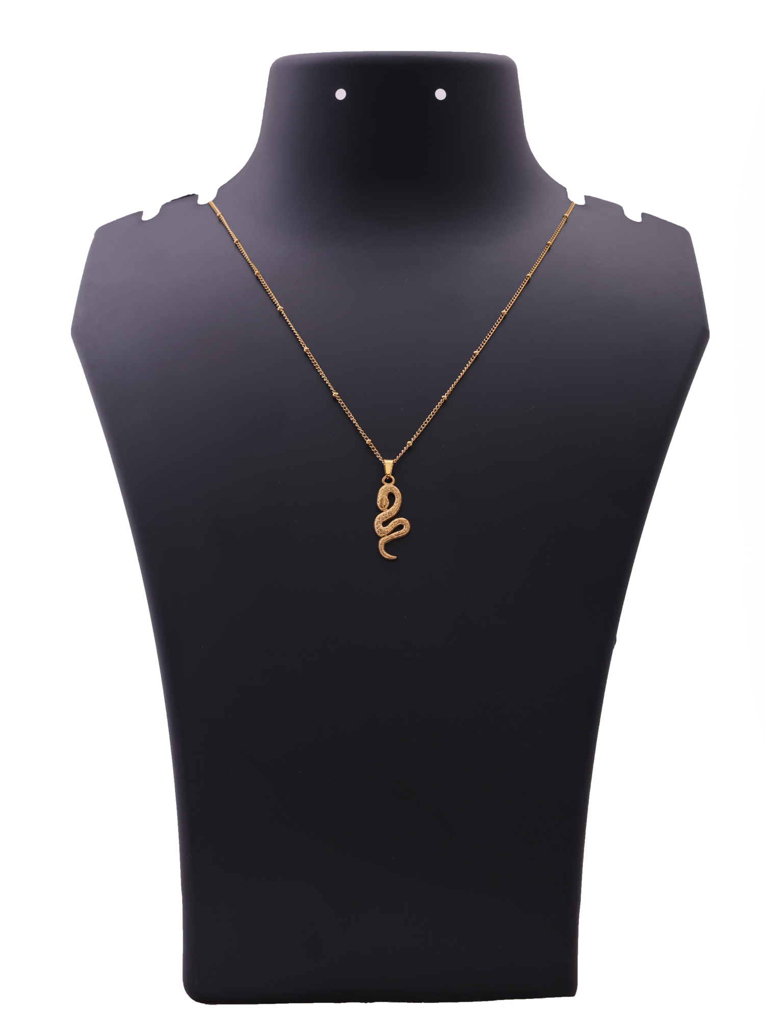Golden Serpent Elegance  Anti-Tarnish Necklace