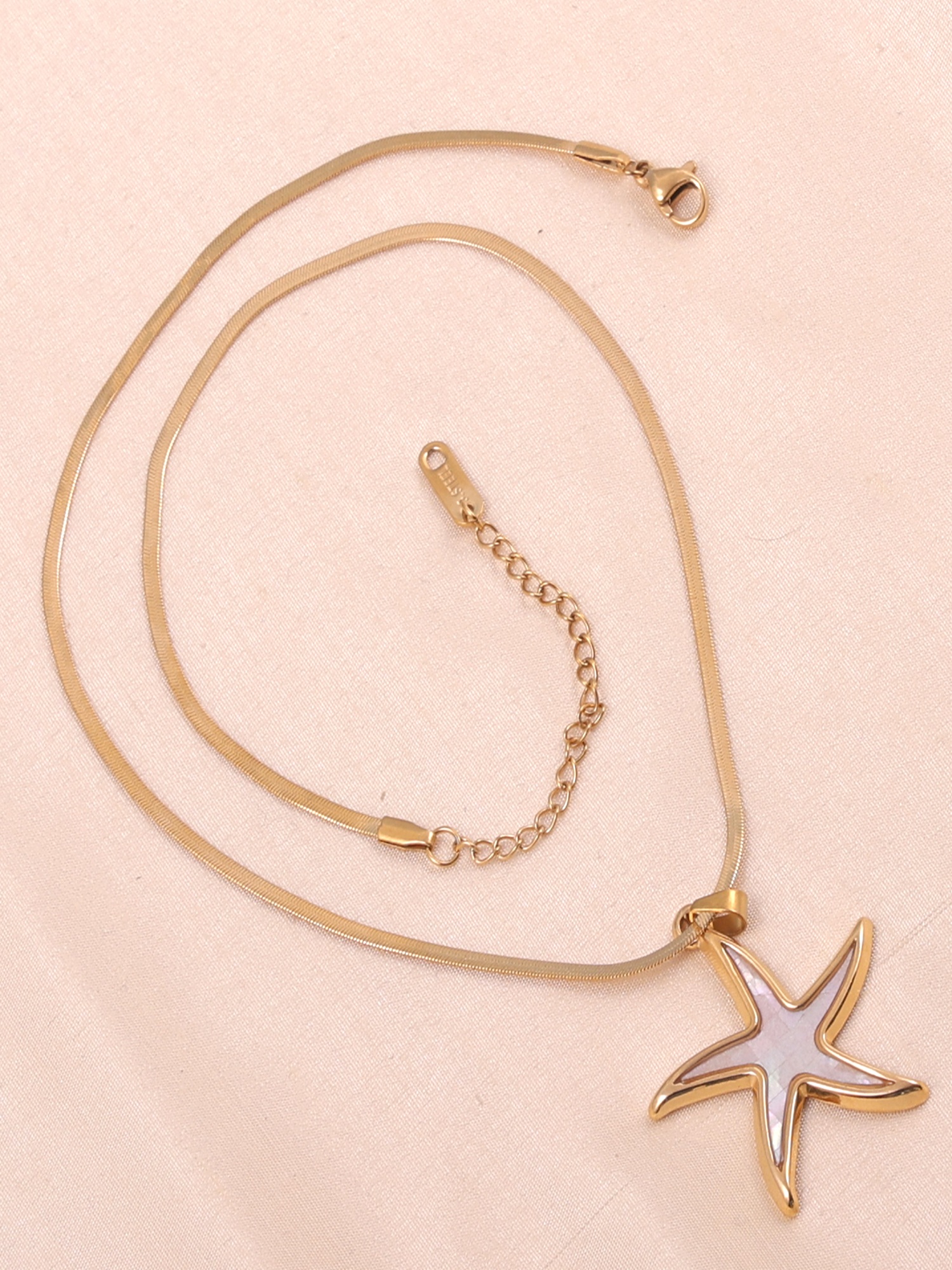 Golden Starfish Charm Anti Tarnish Necklace