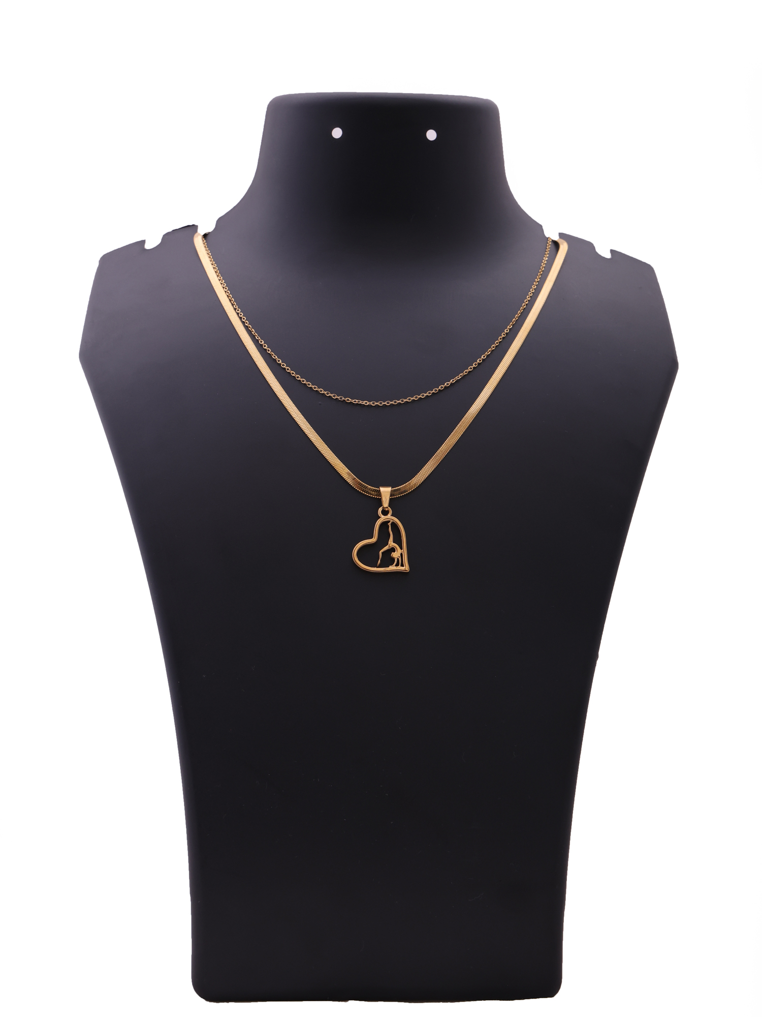 Golden Heart Pet Love Pendant Anti-Tarnish Necklace