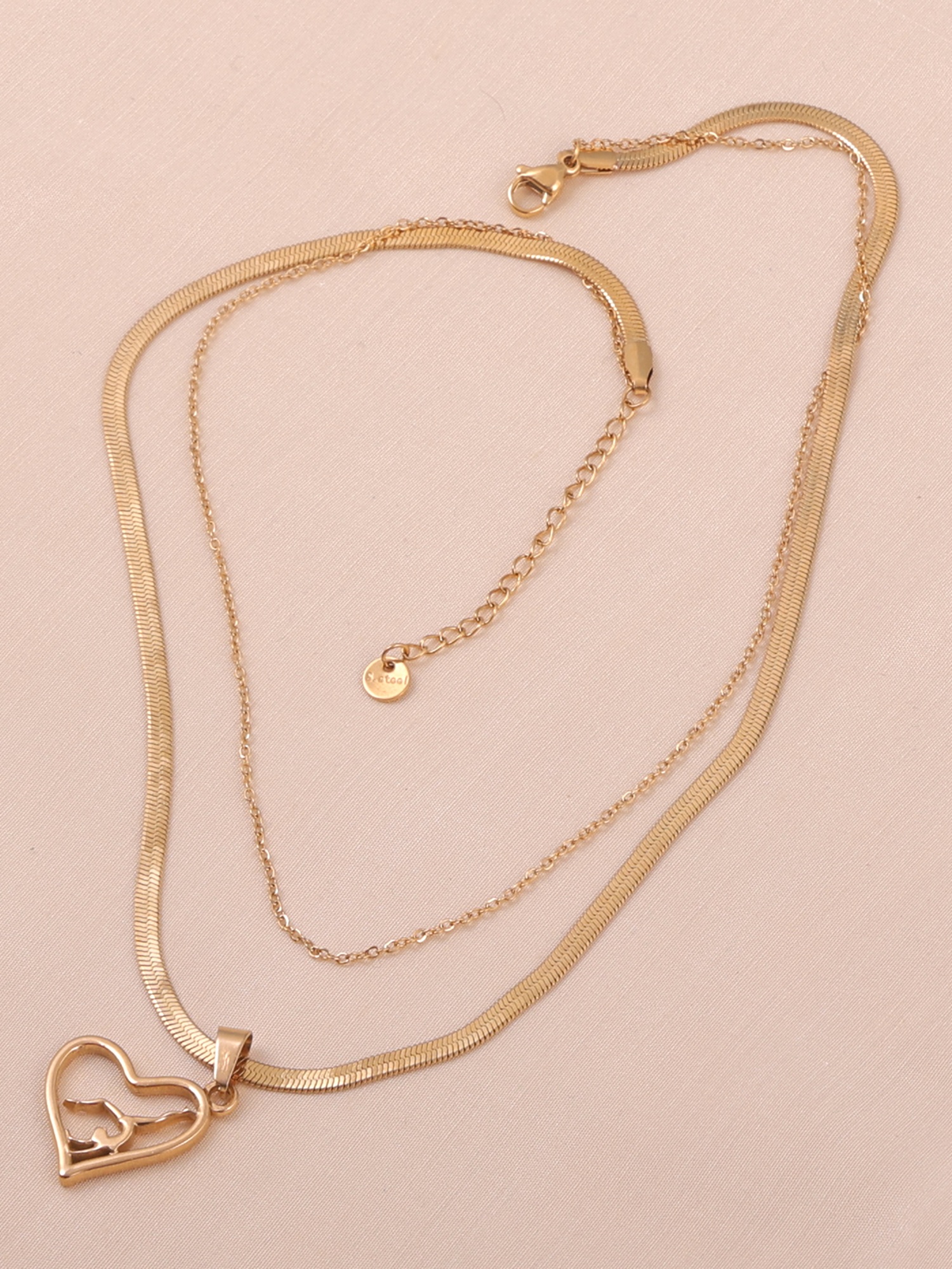 Golden Heart Pet Love Pendant Anti-Tarnish Necklace