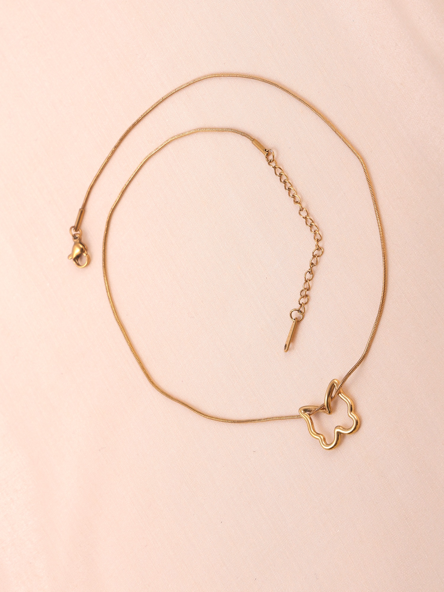 Minimal Butterfly Outline Anti-Tarnish Necklace
