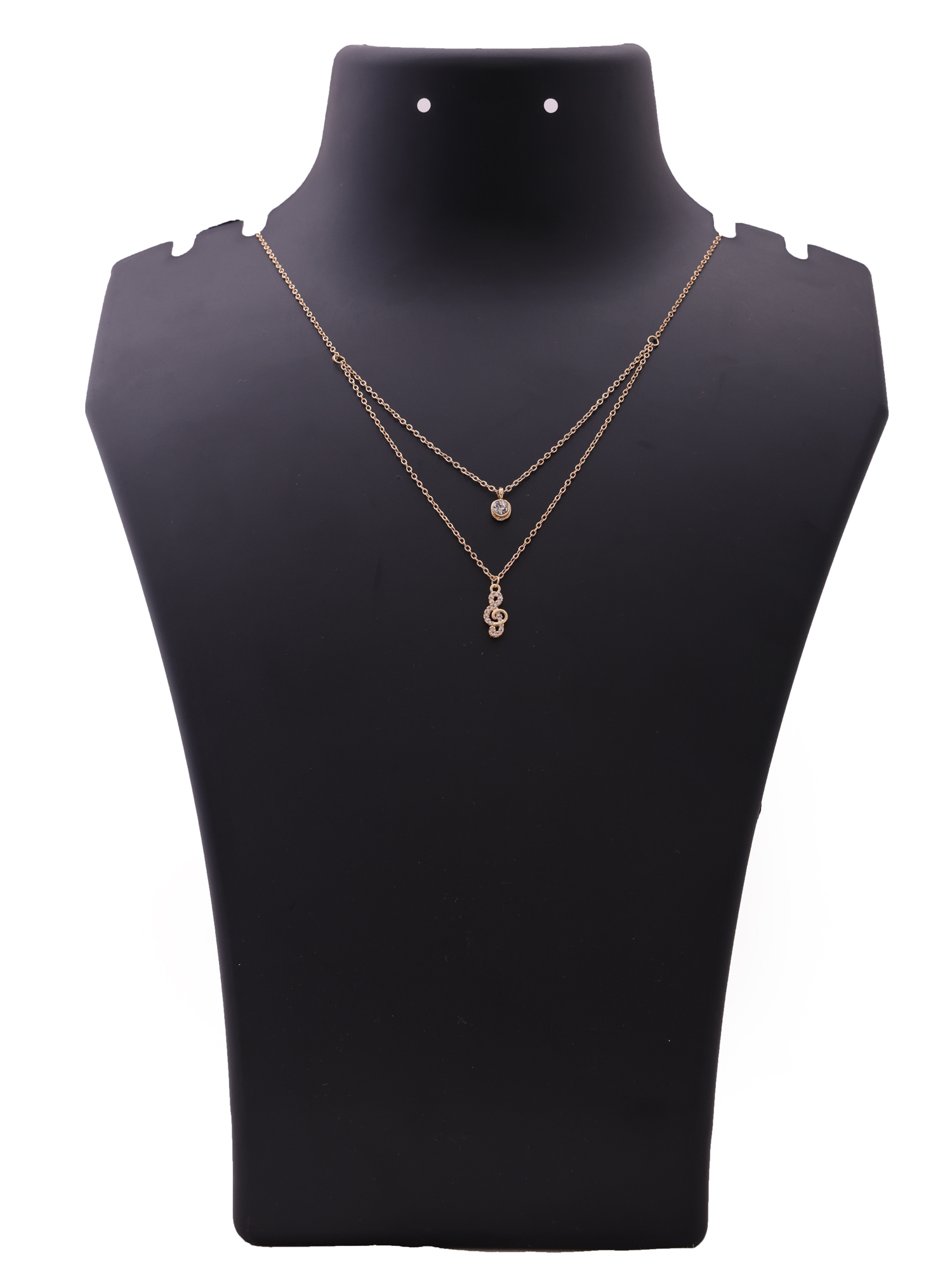 Golden Harmony Double-Layer Anti-Tarnish Pendant Necklace