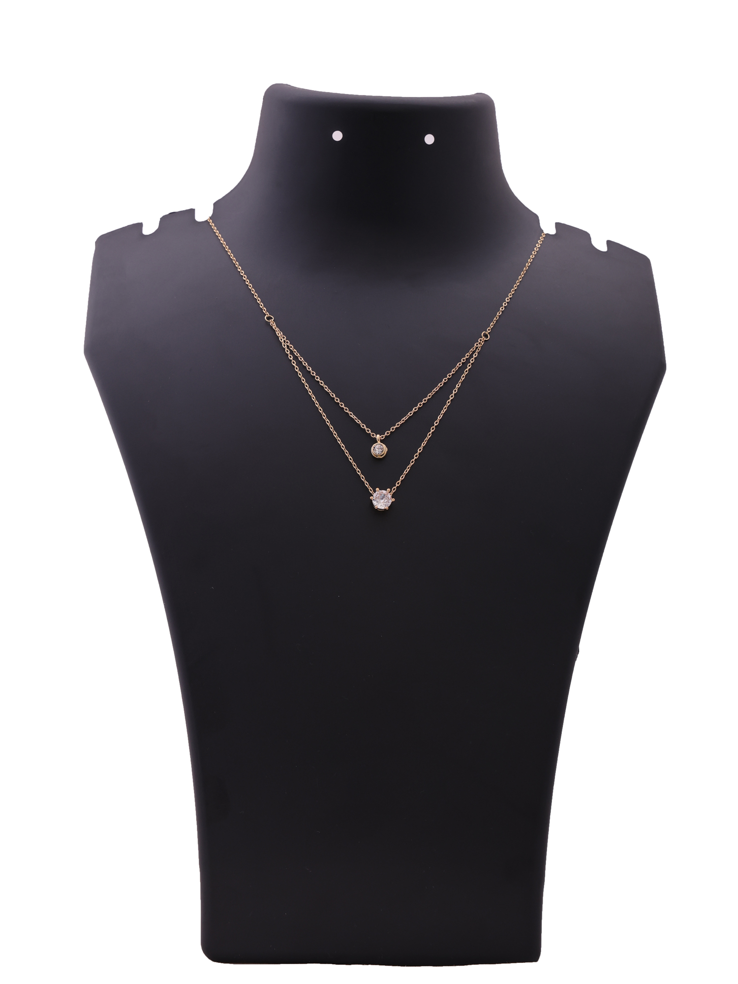 Celestial Spark Double-Layer Anti-Tarnish Solitaire Necklace