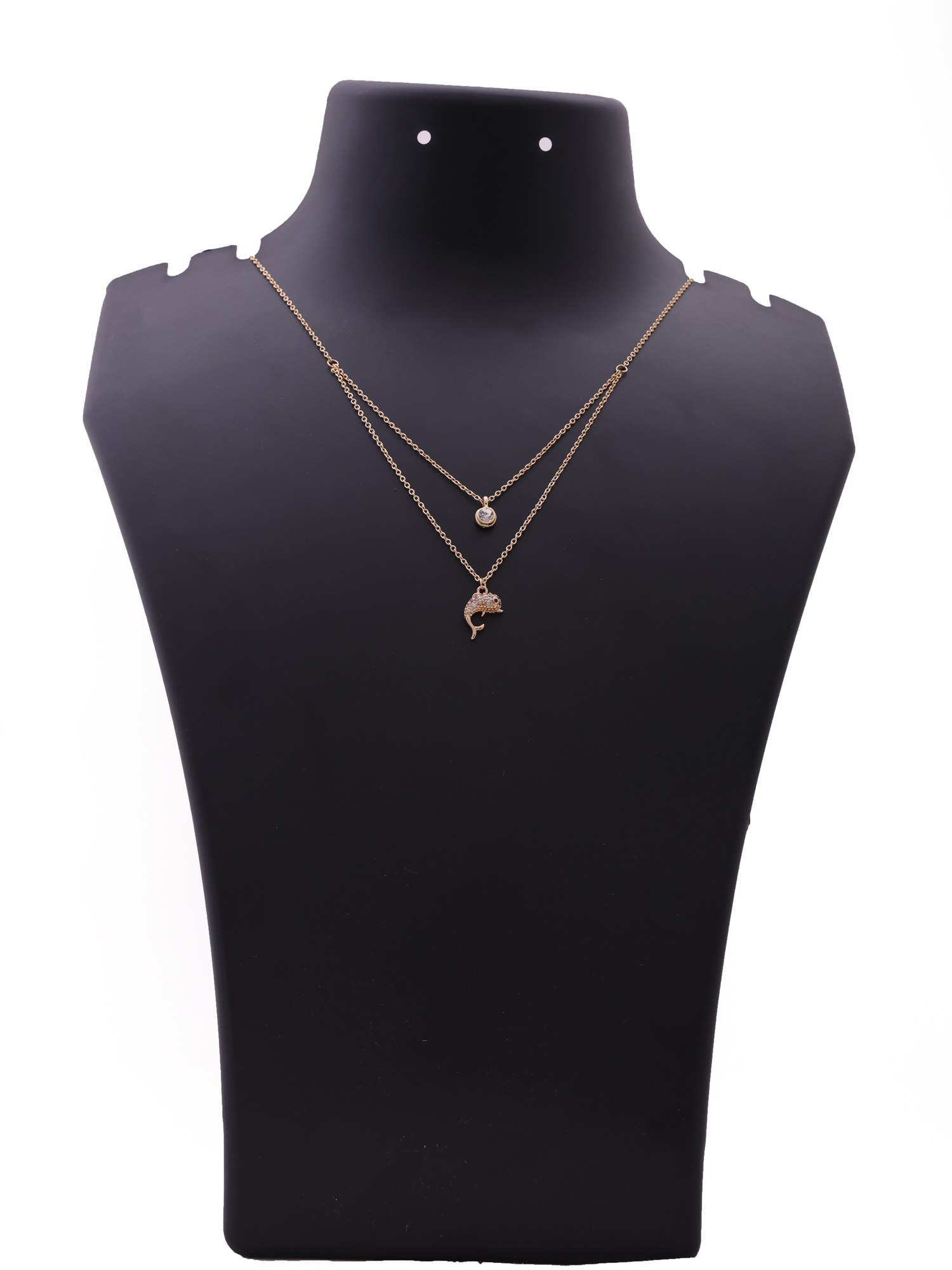 Ocean Charm Dolphin Double-Layer Anti-Tarnish Necklace