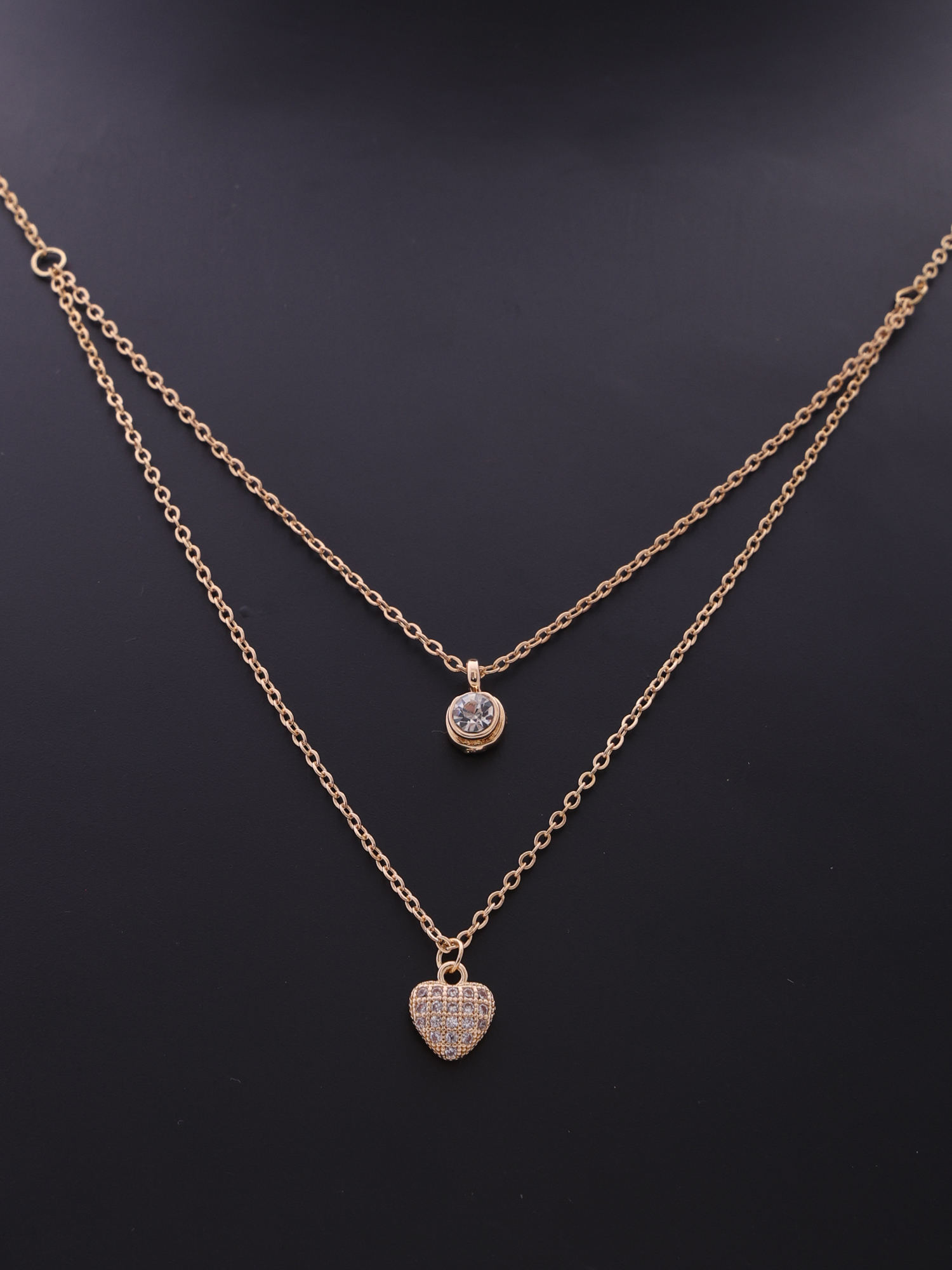 Amore Spark Heart Double-Layer Anti-Tarnish Necklace