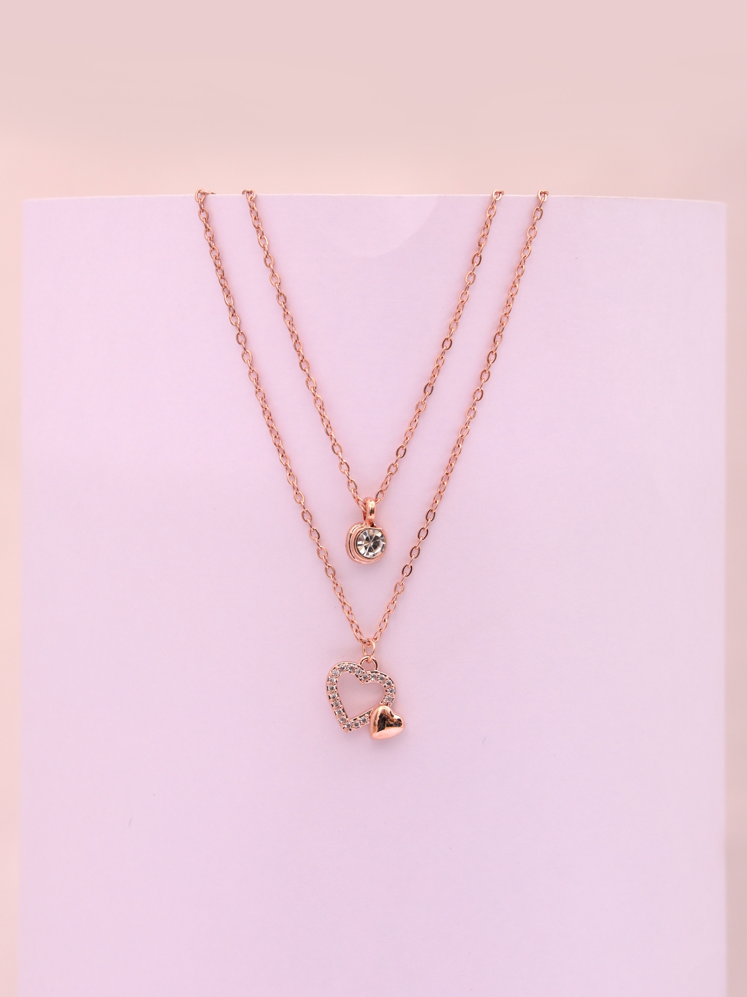 Twin Love Glow Double-Layer Anti-Tarnish Necklace