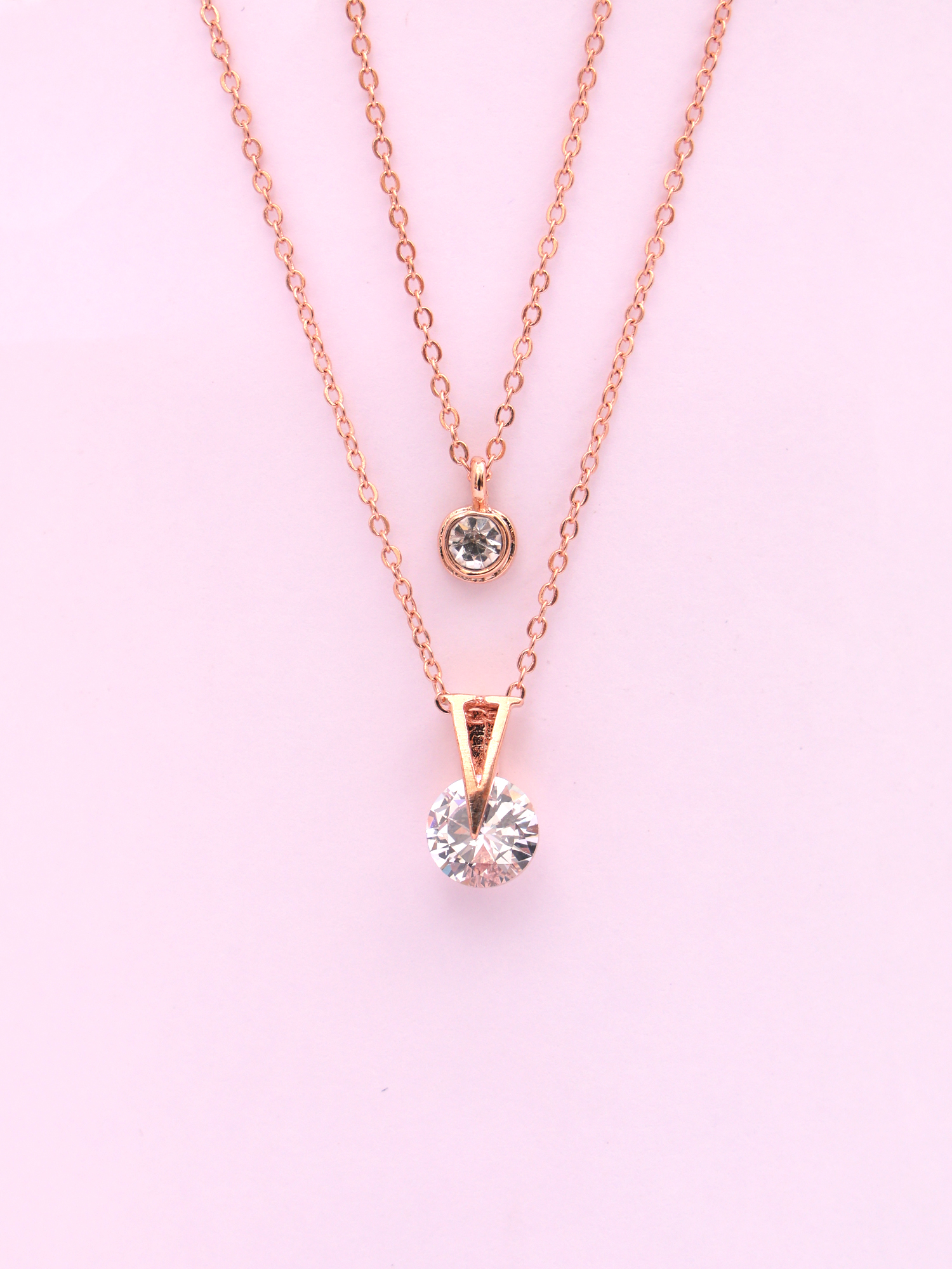 Radiant Drop Double-Layer Anti-Tarnish Necklace