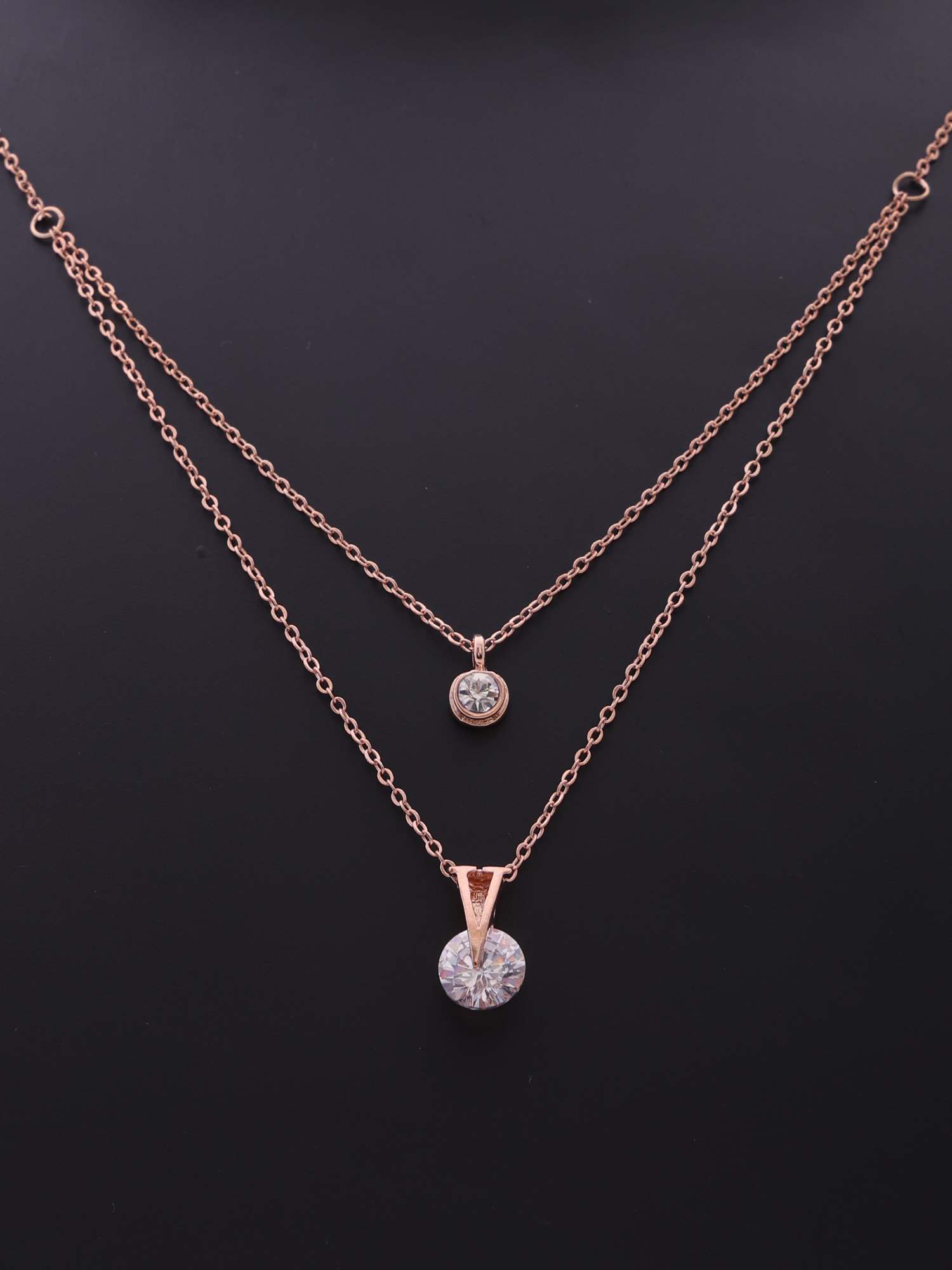 Radiant Drop Double-Layer Anti-Tarnish Necklace