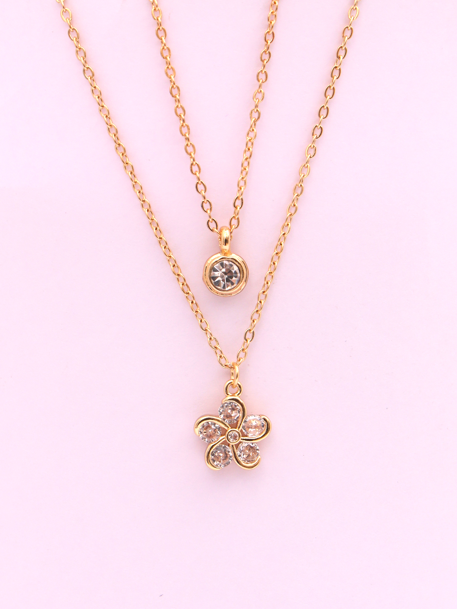 Daisy Glow Double-Layer Anti-Tarnish Necklace
