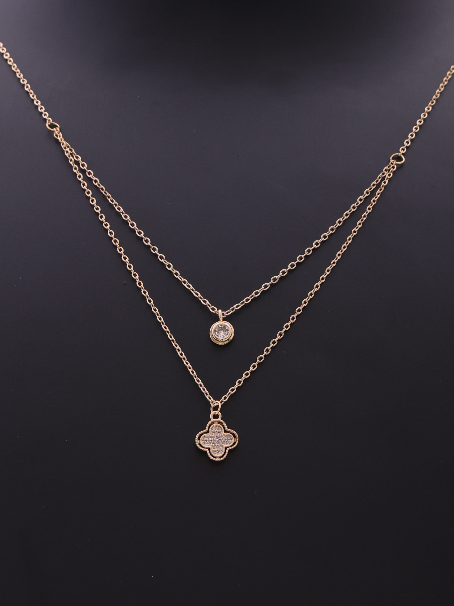 Lucky Charm Clover Double-Layer Anti-Tarnish Necklace