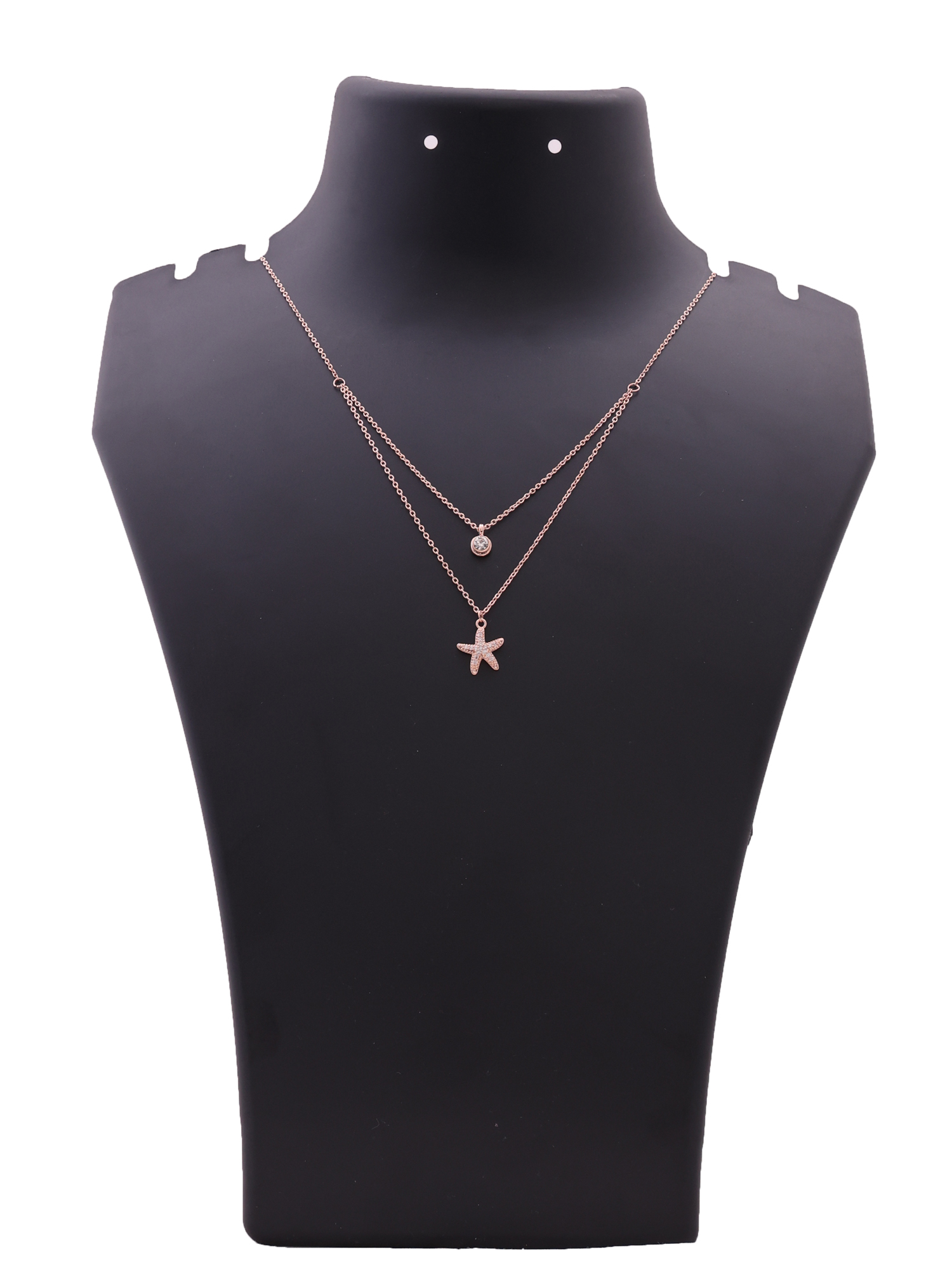 Ocean Starfish Crystal Anti-Tarnish Layered Necklace