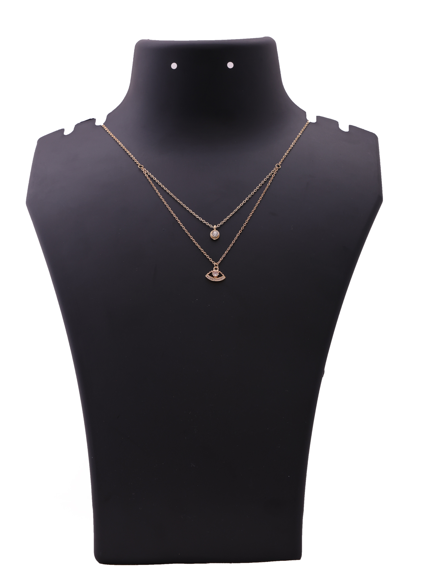 Evil Eye Crystal Charm Anti-Tarnish Layered Necklace