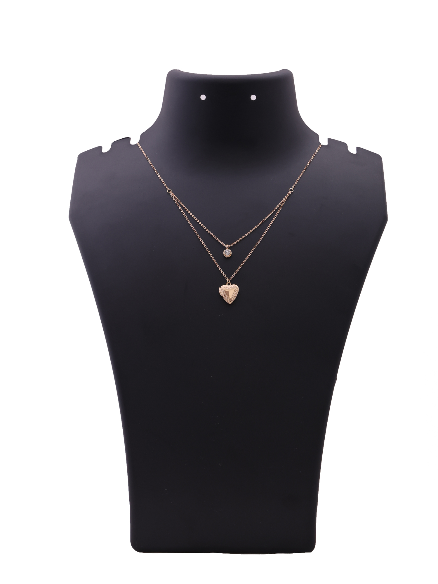 Vintage Heart Locket Anti-Tarnish Layered Necklace