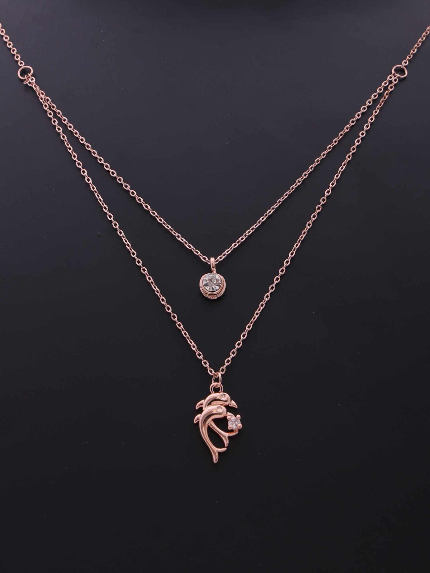 Dolphin Grace Anti-Tarnish Layered Necklace