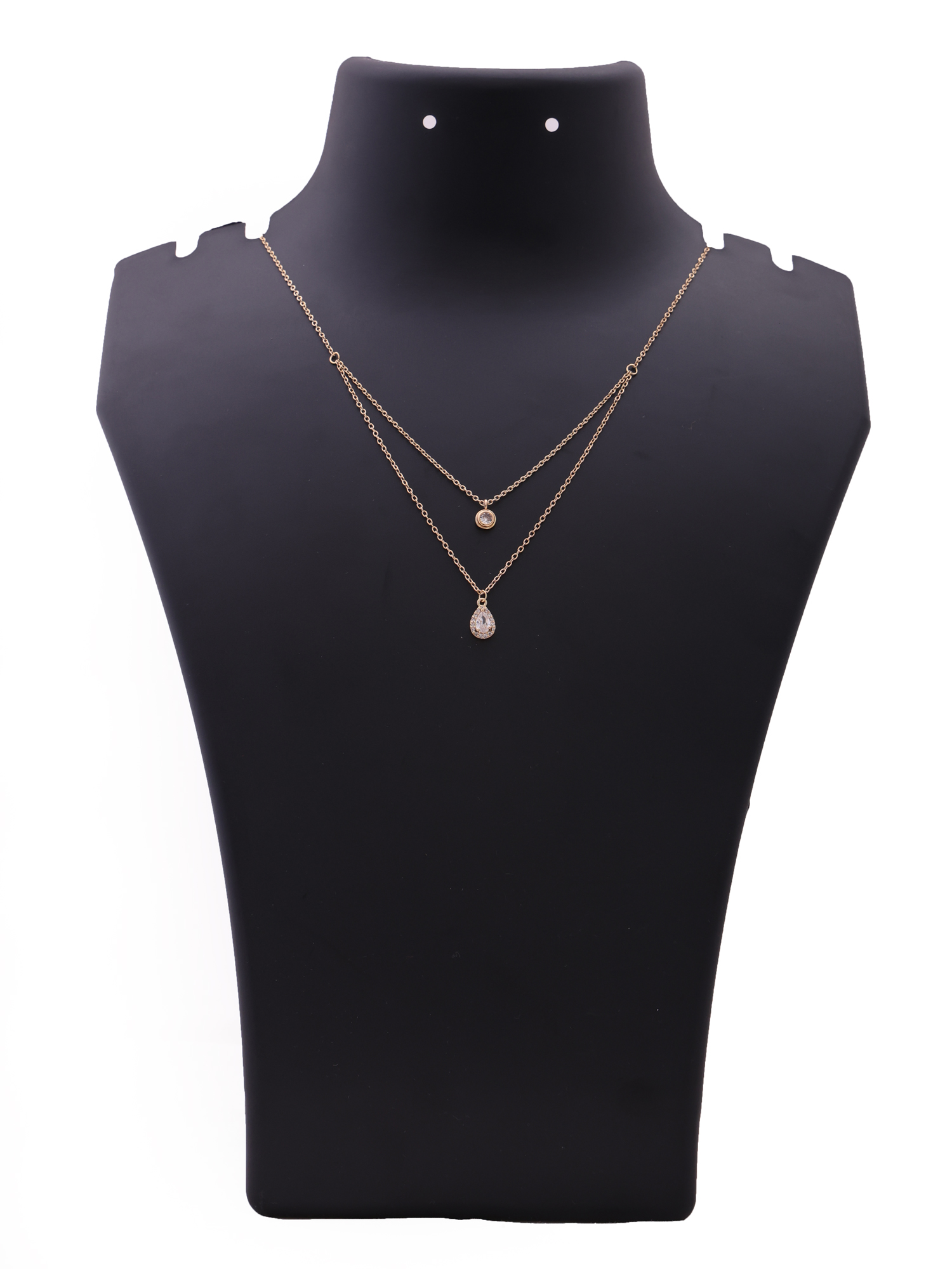 Crystal Drop Elegance Anti-Tarnish Layered Necklace