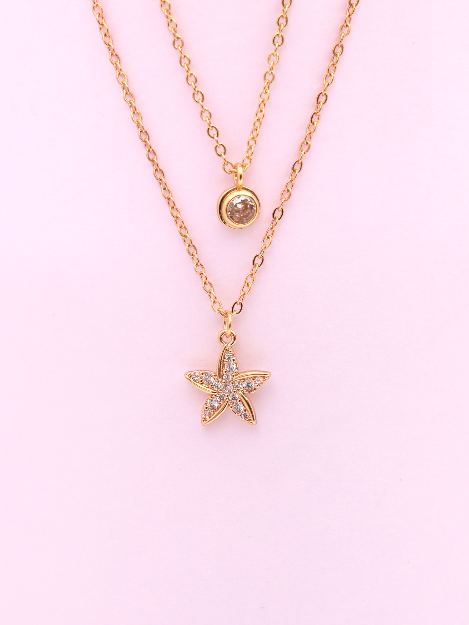 Starfish Charm Anti-Tarnish Layered Necklace