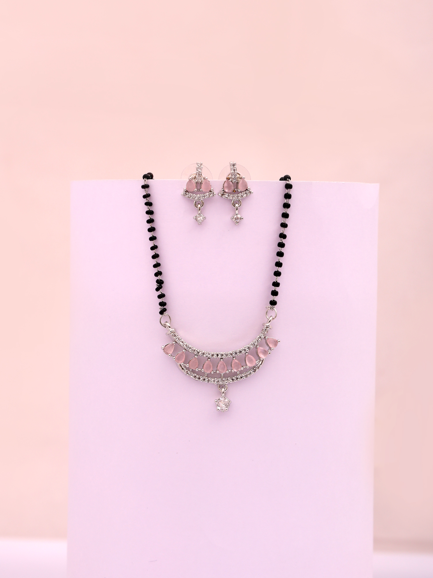 Blush Arc Elegance Mangalsutra Necklace Set