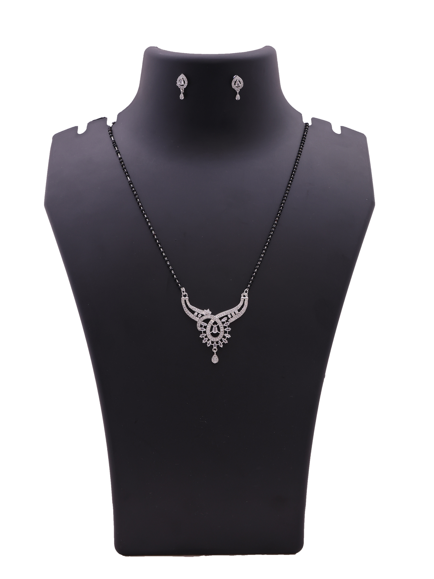 Radiant Halo Mangalsutra Necklace Set