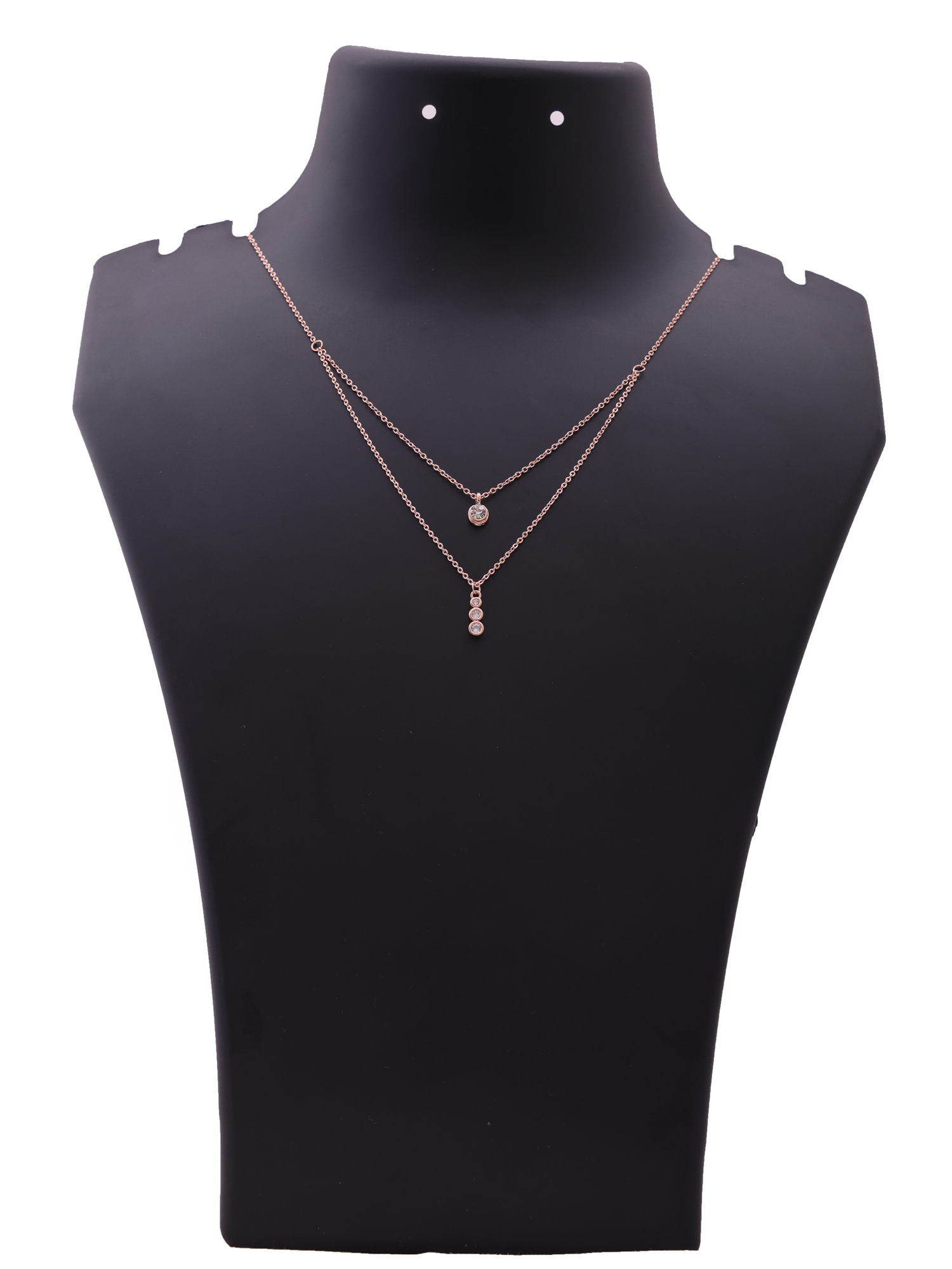 Gold Layered Drop Pendant Necklace