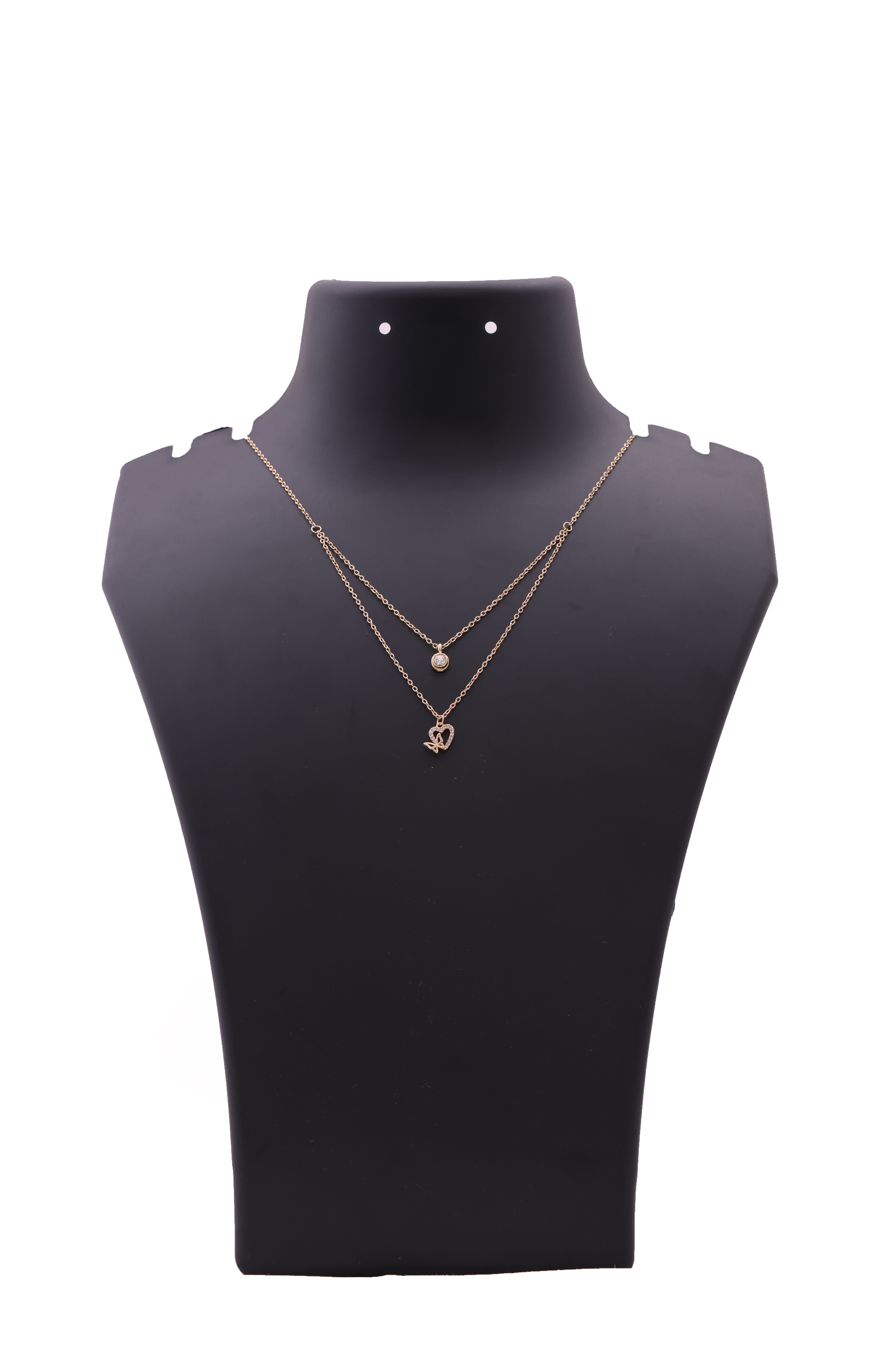 Golden Heart & Butterfly Layered Necklace
