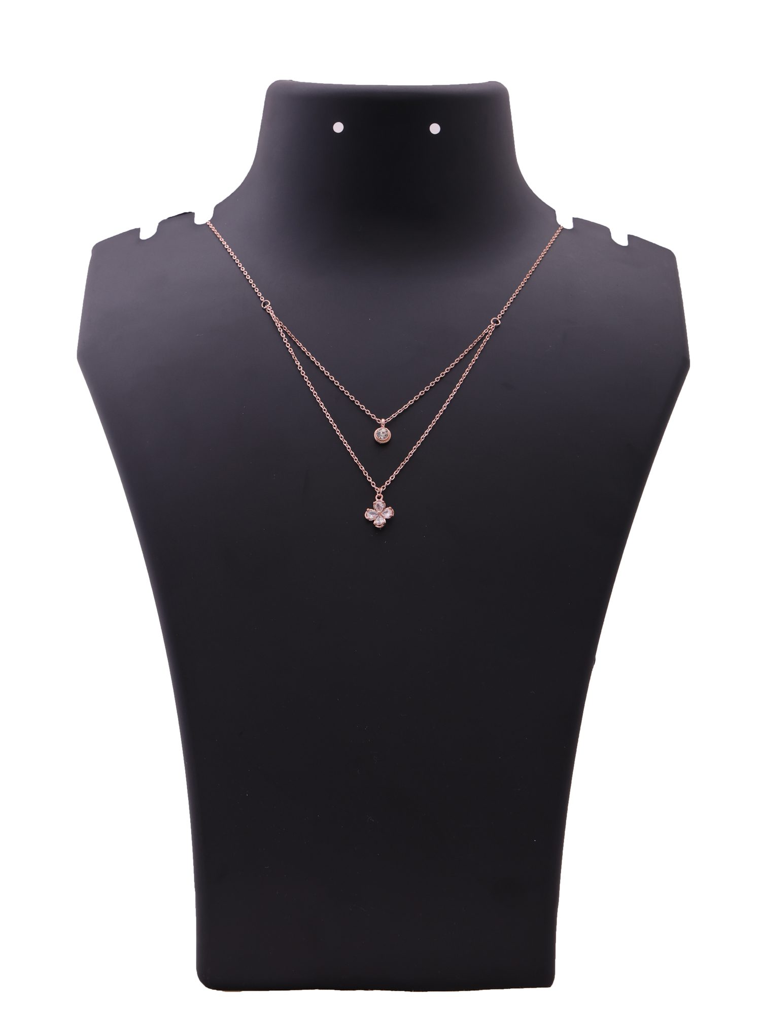 Blossom Charm Layered Necklace (Gold & Rose Gold)